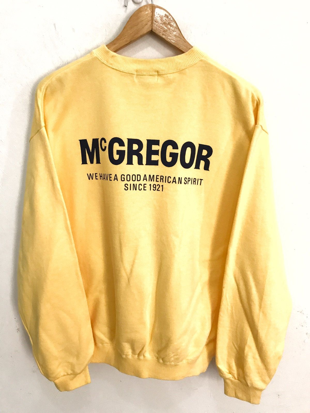 Mcgregor Vintage Made In Japan Mcgregor Yellow Crewneck Sweatshirt ...