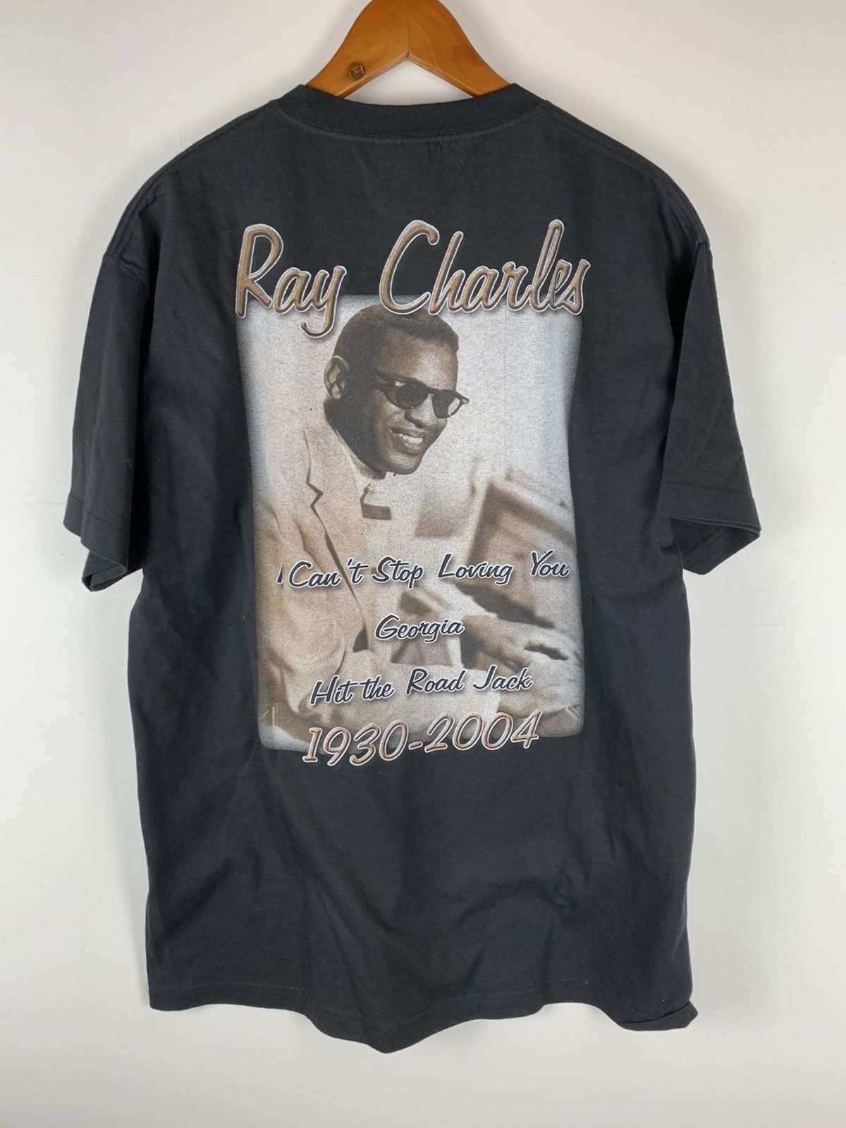 Vintage Vintage ray charles father of soul tee Size US L / EU 52-54 / 3 - 2 Thumbnail