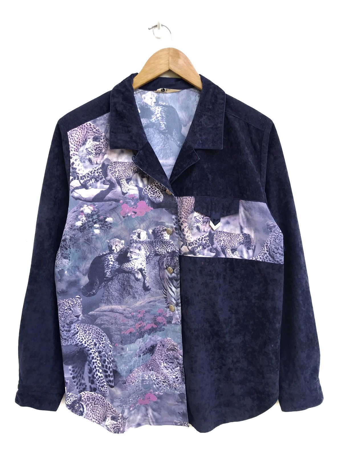 Japanese Brand Japanese Brand Dazur Velvet Safari Animal Print Shirt Size US S / EU 44-46 / 1 - 1 Thumbnail