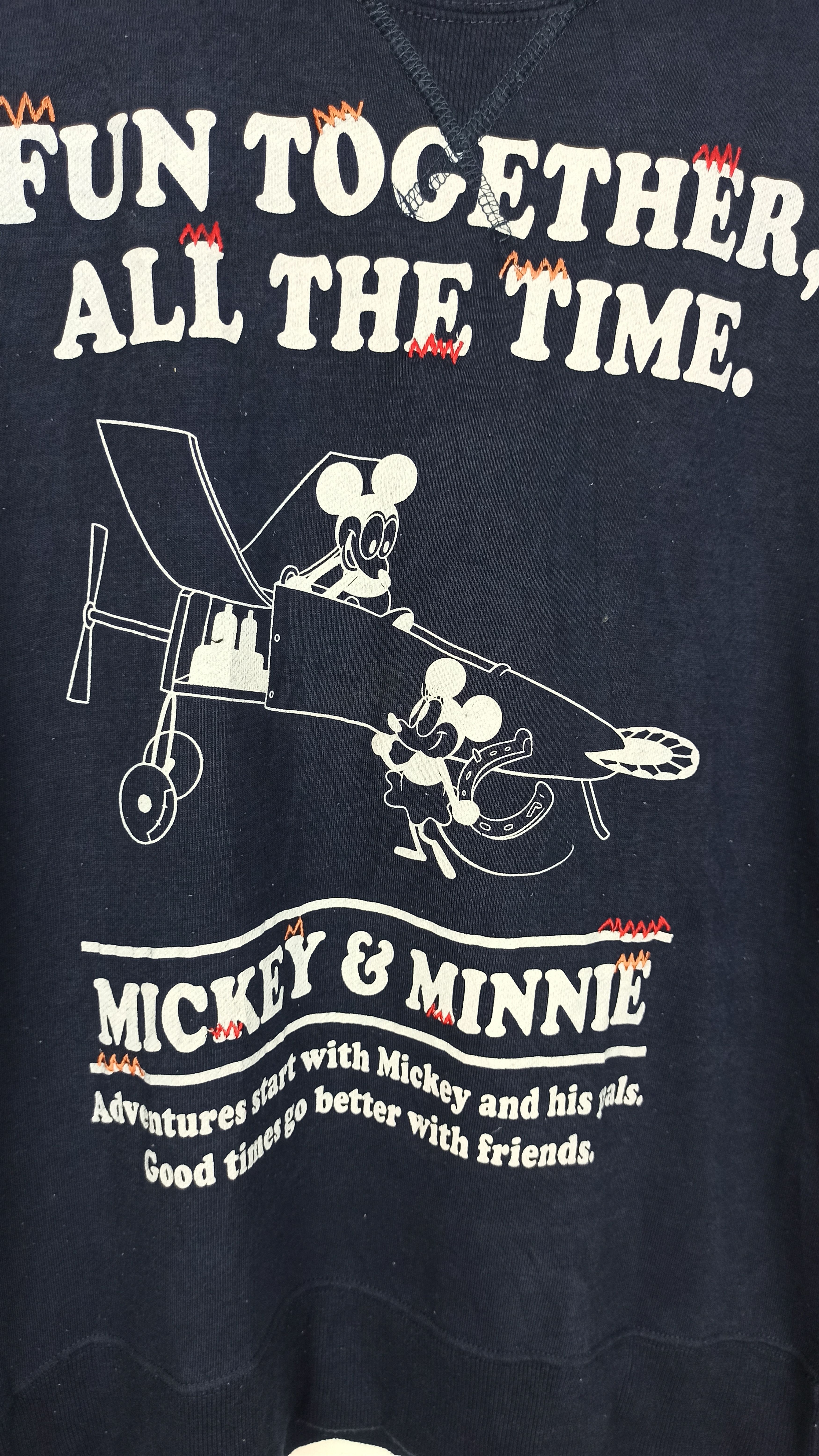 Disney Disney Mickey Mouse "Plane Crazy" Sweatshirt Size US L / EU 52-54 / 3 - 2 Thumbnail