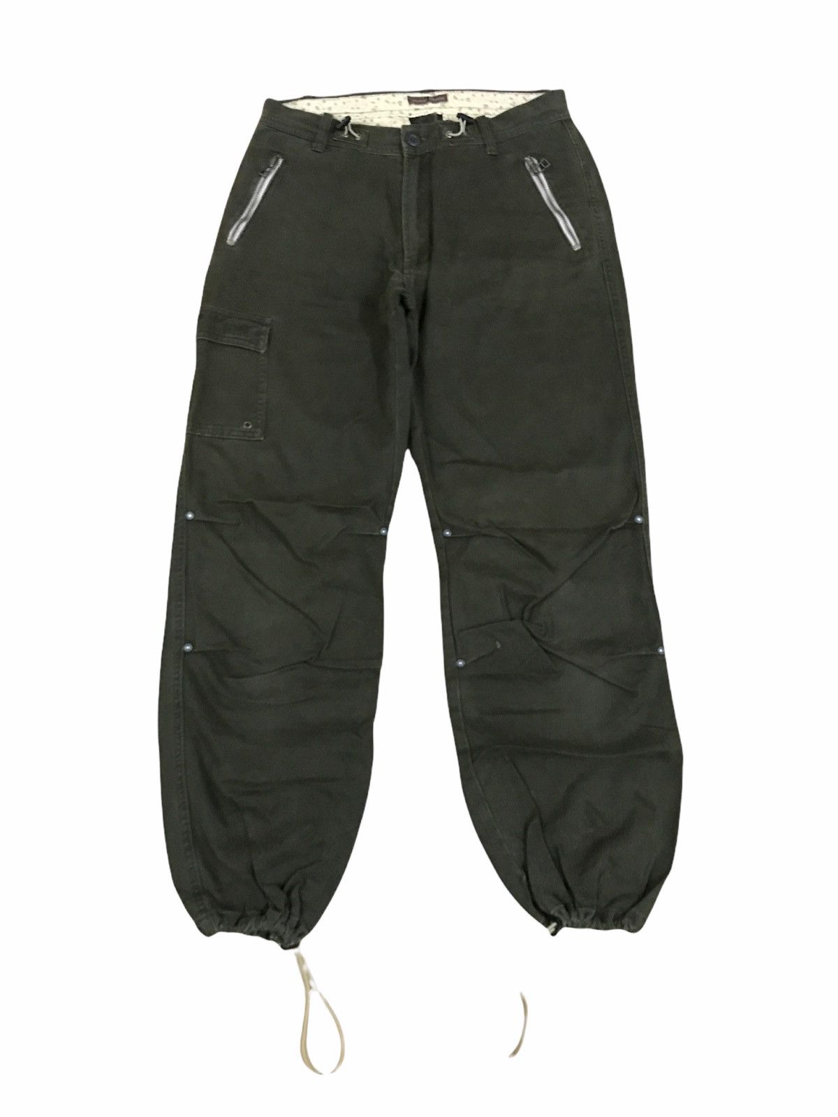 image of Sunny Clouds Green Parachute Tactical Pants, Men's (Size 28)