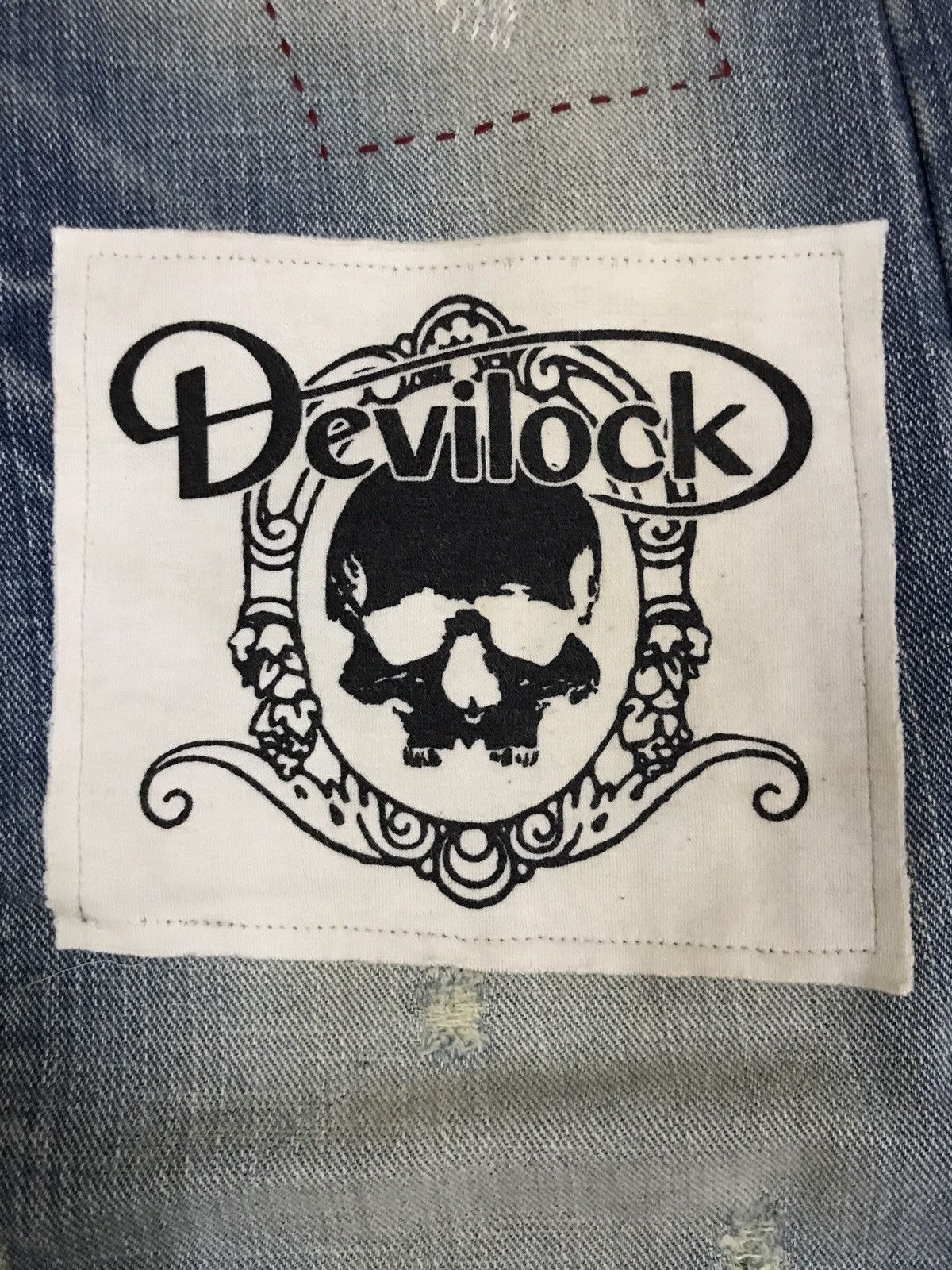 Devilock Devilock Japan Distressed Patches Logo Jeans Size US 31 - 8 Thumbnail
