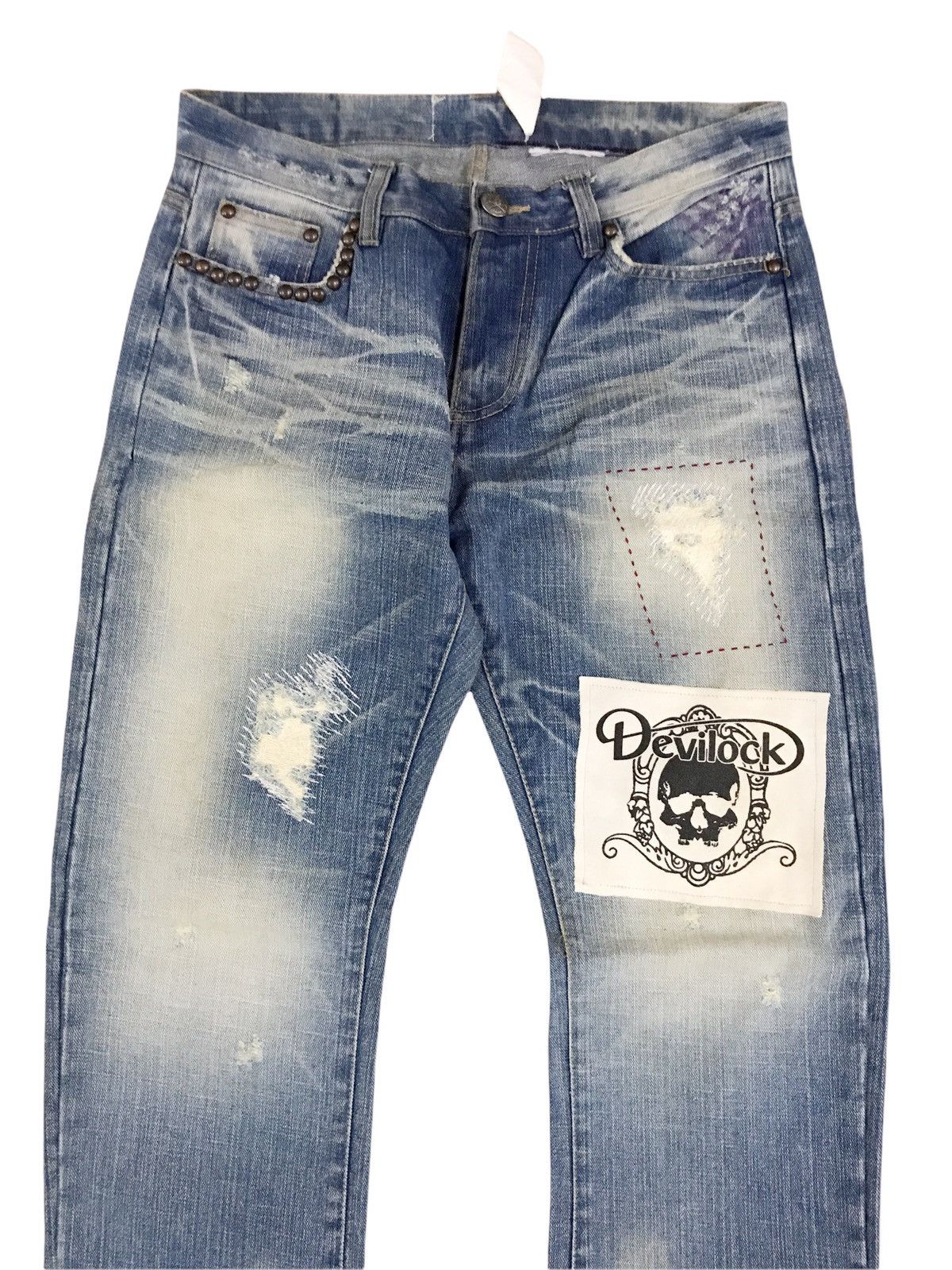 Devilock Devilock Japan Distressed Patches Logo Jeans Size US 31 - 3 Thumbnail