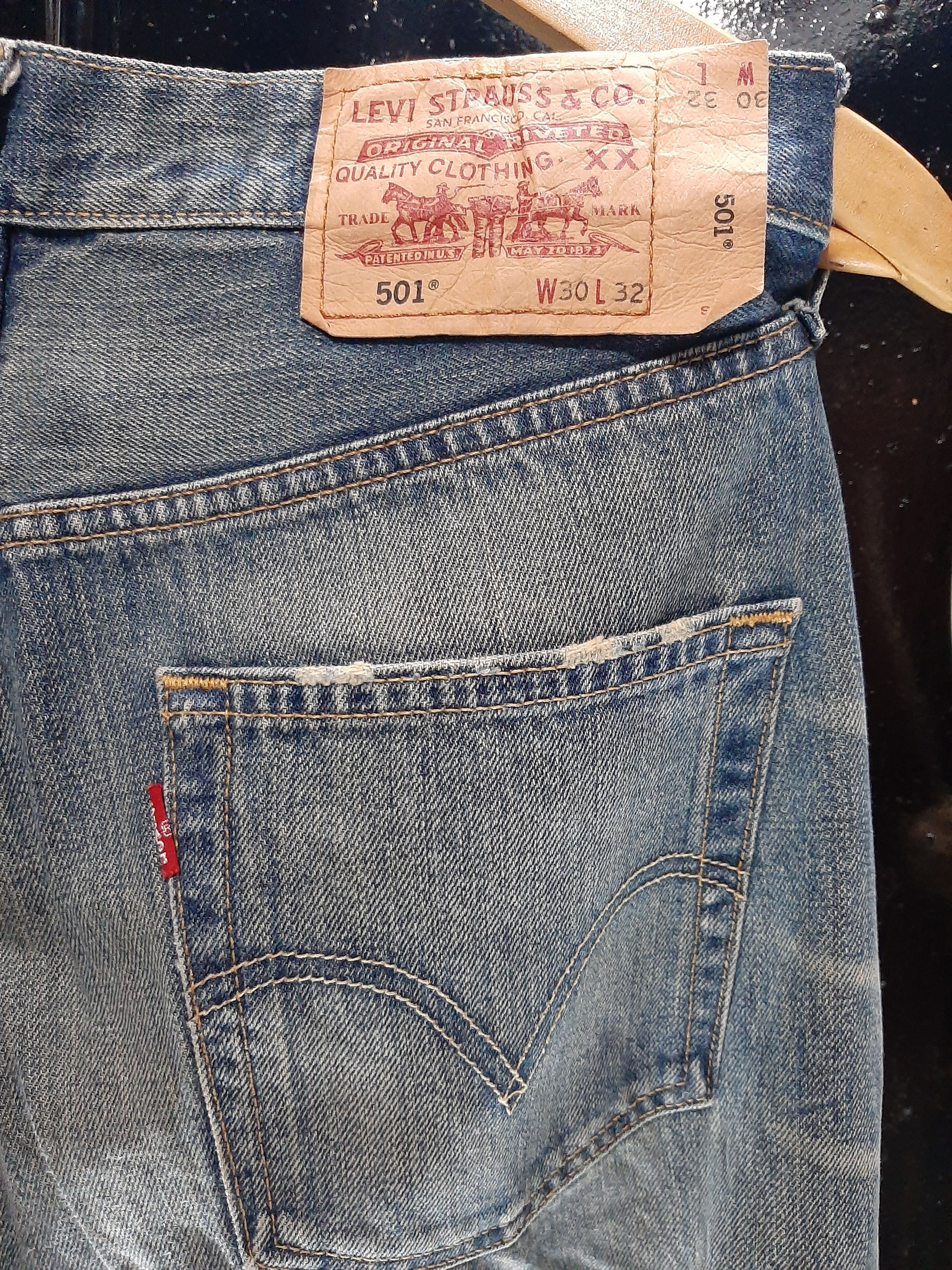 Levi's × Vintage VINTAGE 90s LEVI'S 501 DISTRESSED DENIM NICE STYLE Size US 30 / EU 46 - 3 Thumbnail