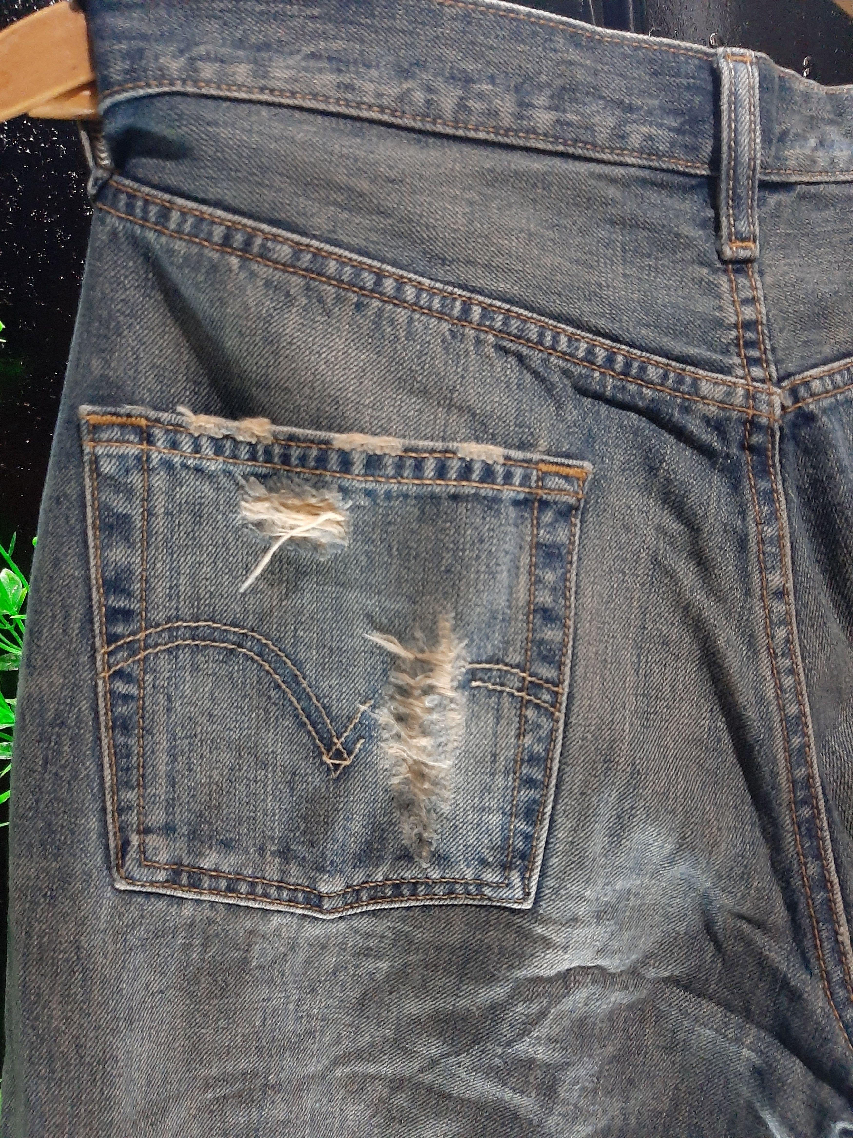 Levi's × Vintage VINTAGE 90s LEVI'S 501 DISTRESSED DENIM NICE STYLE Size US 30 / EU 46 - 6 Thumbnail