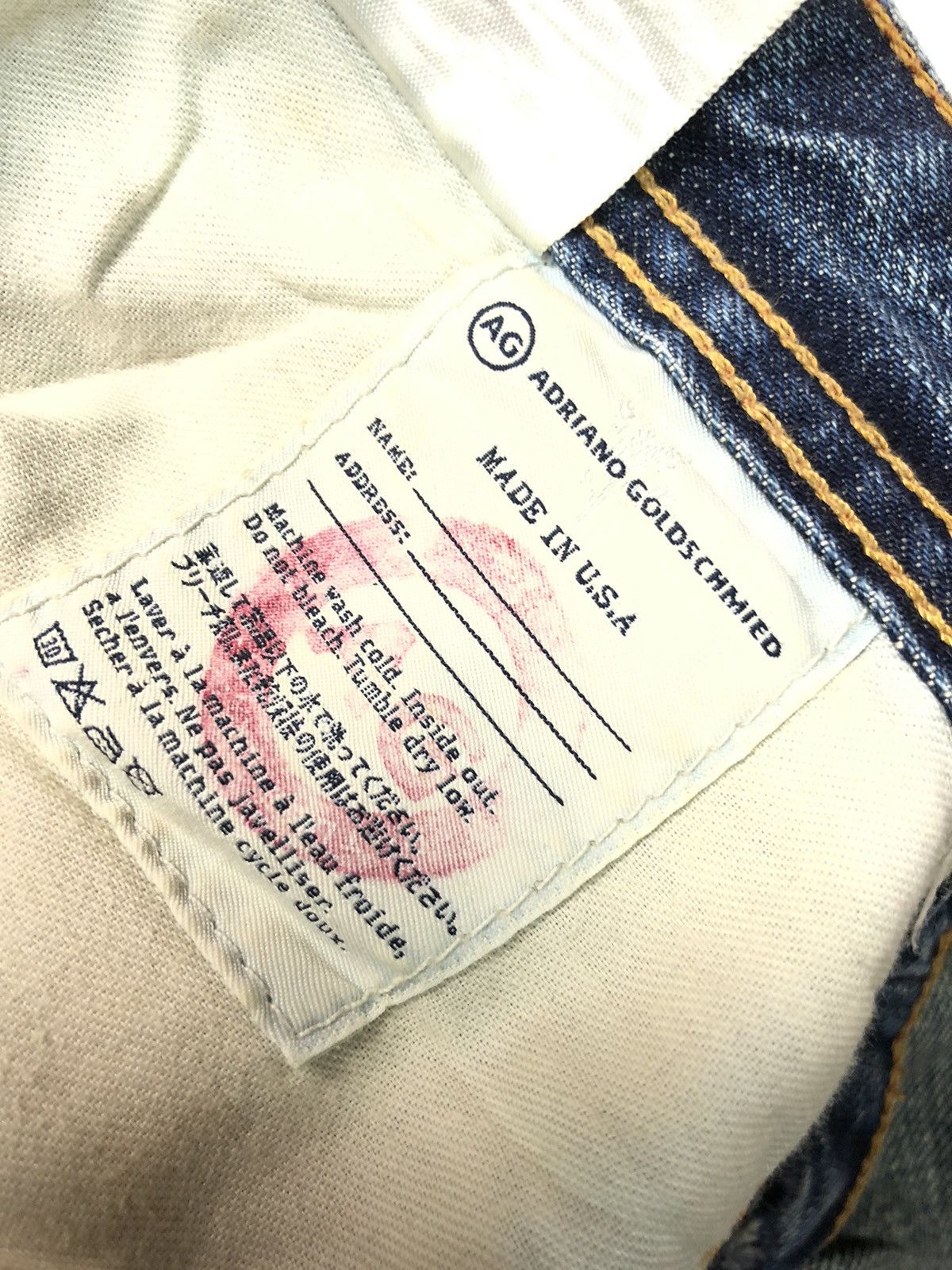 AG Adriano Goldschmied × Designer ADRIANO GOLDSCHMIED DISSTRESSED BLUE WASH DENIM Size US 32 / EU 48 - 11 Thumbnail