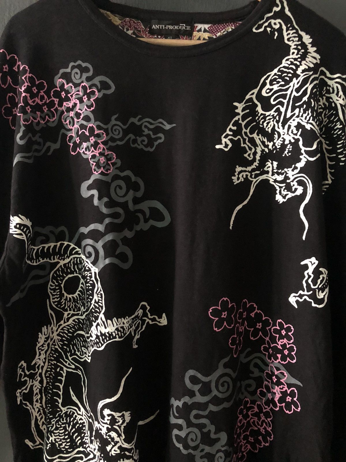 Japanese Brand × Vintage VINTAGE ANTI-PRODUCE BIG DRAGON YAKUZA GANG SUKAJAN SHIRT Size US XL / EU 56 / 4 - 2 Thumbnail