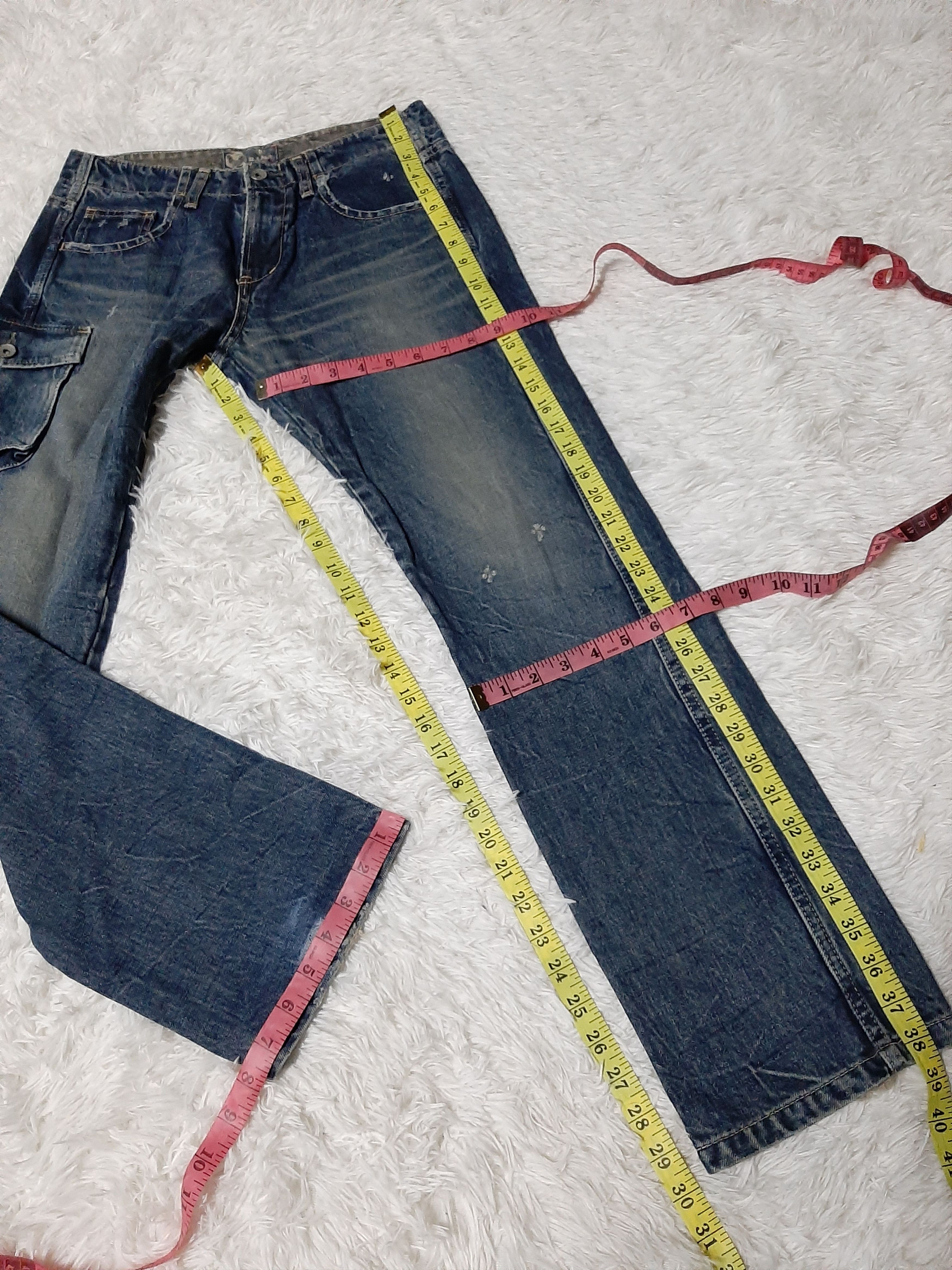 Blue Blue Japan BLUE JAPAN 🇯🇵 DISTRESED SIDE POCKET CARGO DENIM STYLE Size US 30 / EU 46 - 11 Thumbnail