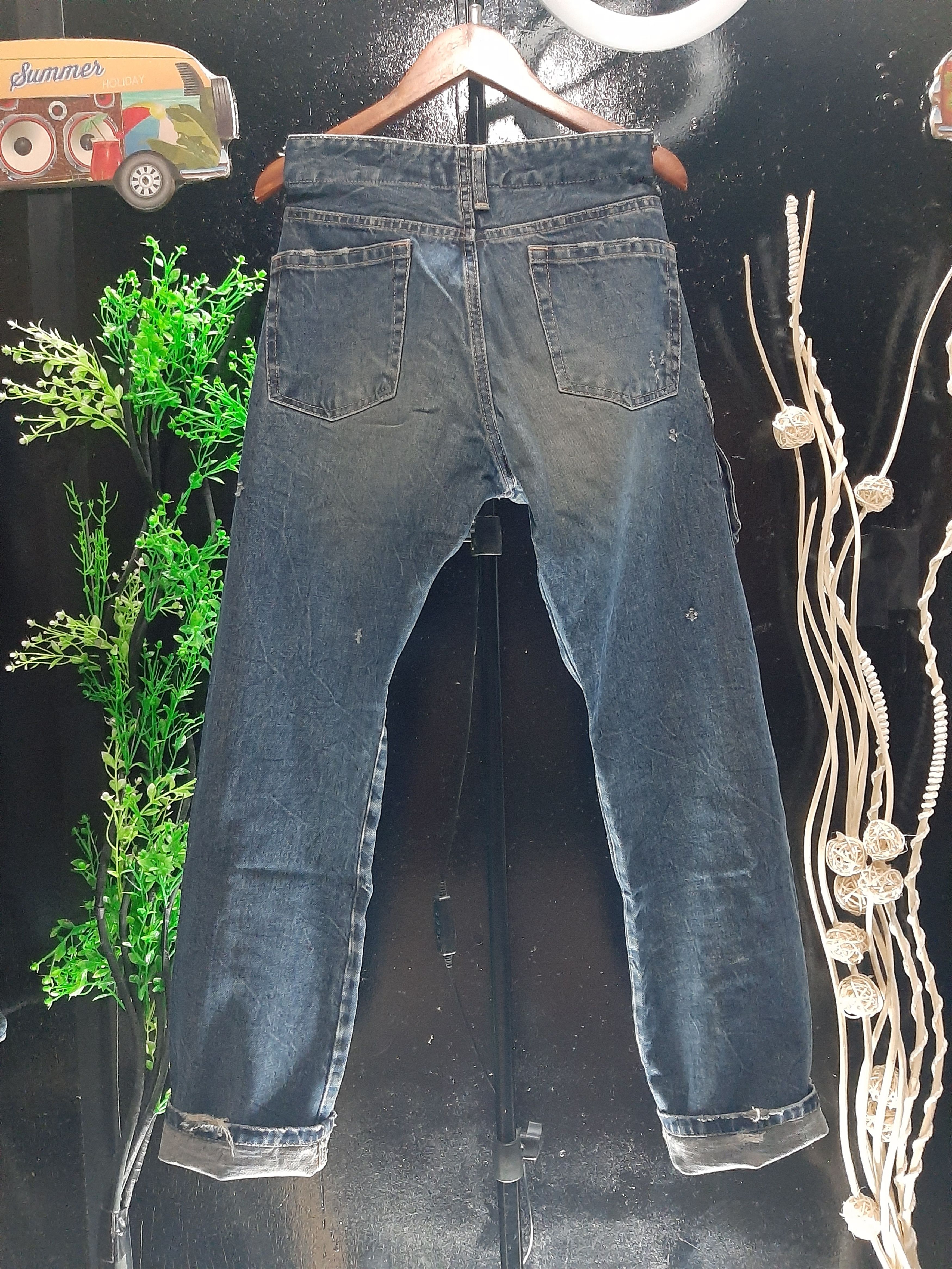 Blue Blue Japan BLUE JAPAN 🇯🇵 DISTRESED SIDE POCKET CARGO DENIM STYLE Size US 30 / EU 46 - 8 Thumbnail