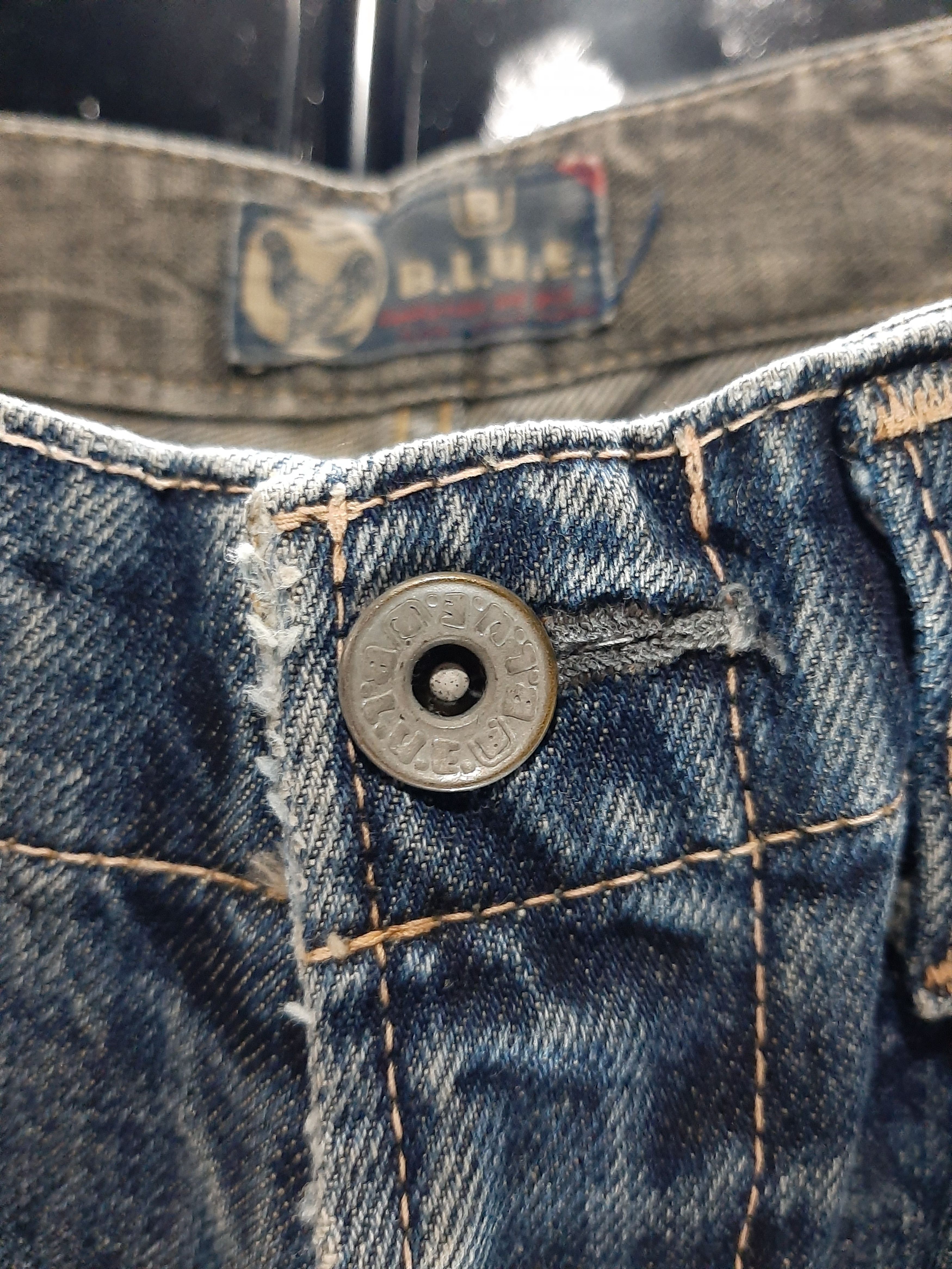 Blue Blue Japan BLUE JAPAN 🇯🇵 DISTRESED SIDE POCKET CARGO DENIM STYLE Size US 30 / EU 46 - 5 Thumbnail