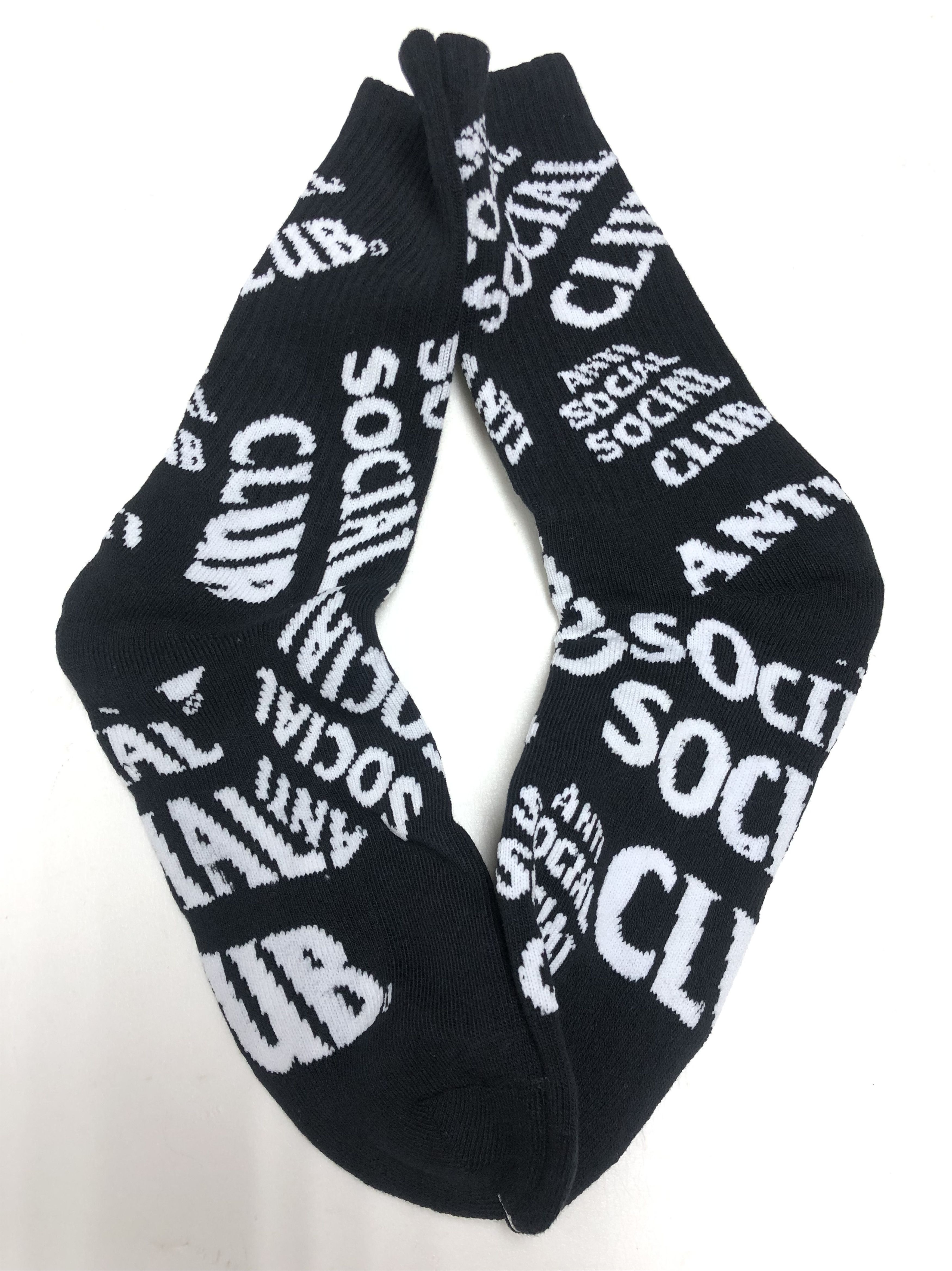 Anti Social Social Club DS SS21 ASSC White Logo No Drama Black socks BAPE KITH KAWS Size ONE SIZE - 1 Thumbnail