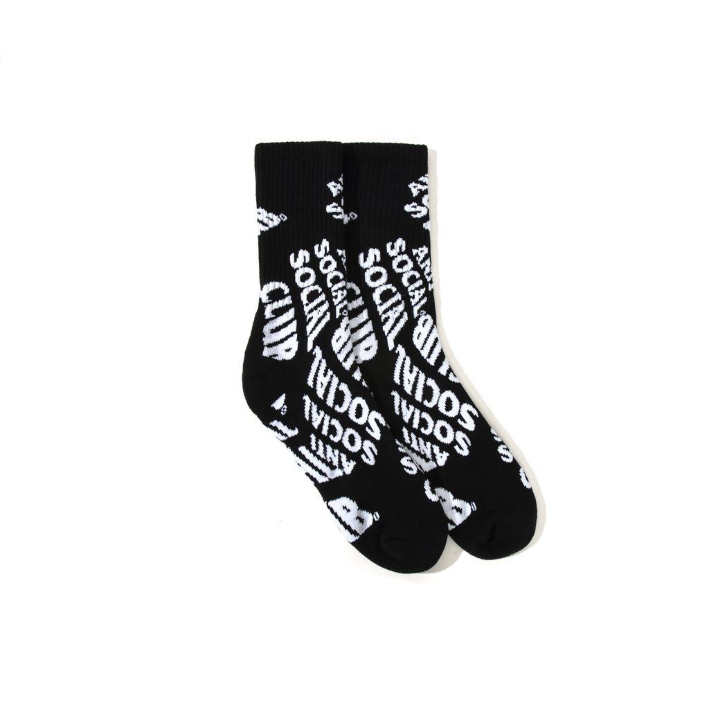 Anti Social Social Club DS SS21 ASSC White Logo No Drama Black socks BAPE KITH KAWS Size ONE SIZE - 6 Thumbnail