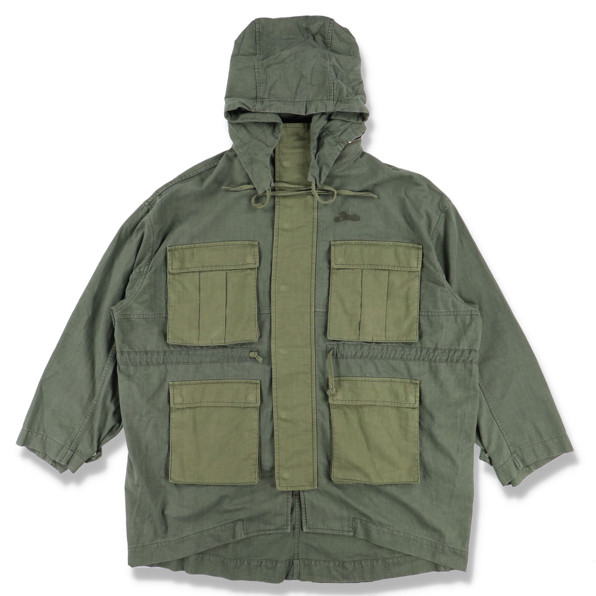 image of Loewe Military Green Multi Pocket Parka, Men's (Size Small)