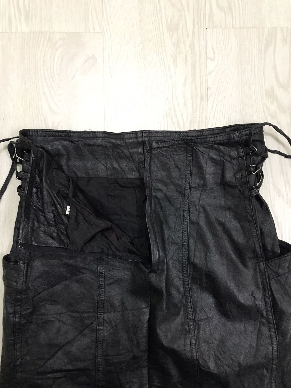 Designer × Leather × Vintage 💥RARE💥 Vintage Leather Skirt Punk Style Balenciaga Size 26" / US 2 / IT 38 - 13 Thumbnail
