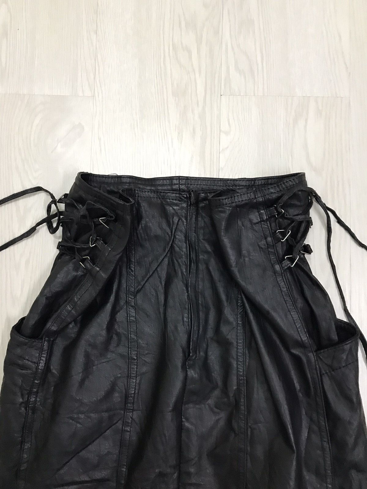 Designer × Leather × Vintage 💥RARE💥 Vintage Leather Skirt Punk Style Balenciaga Size 26" / US 2 / IT 38 - 6 Thumbnail