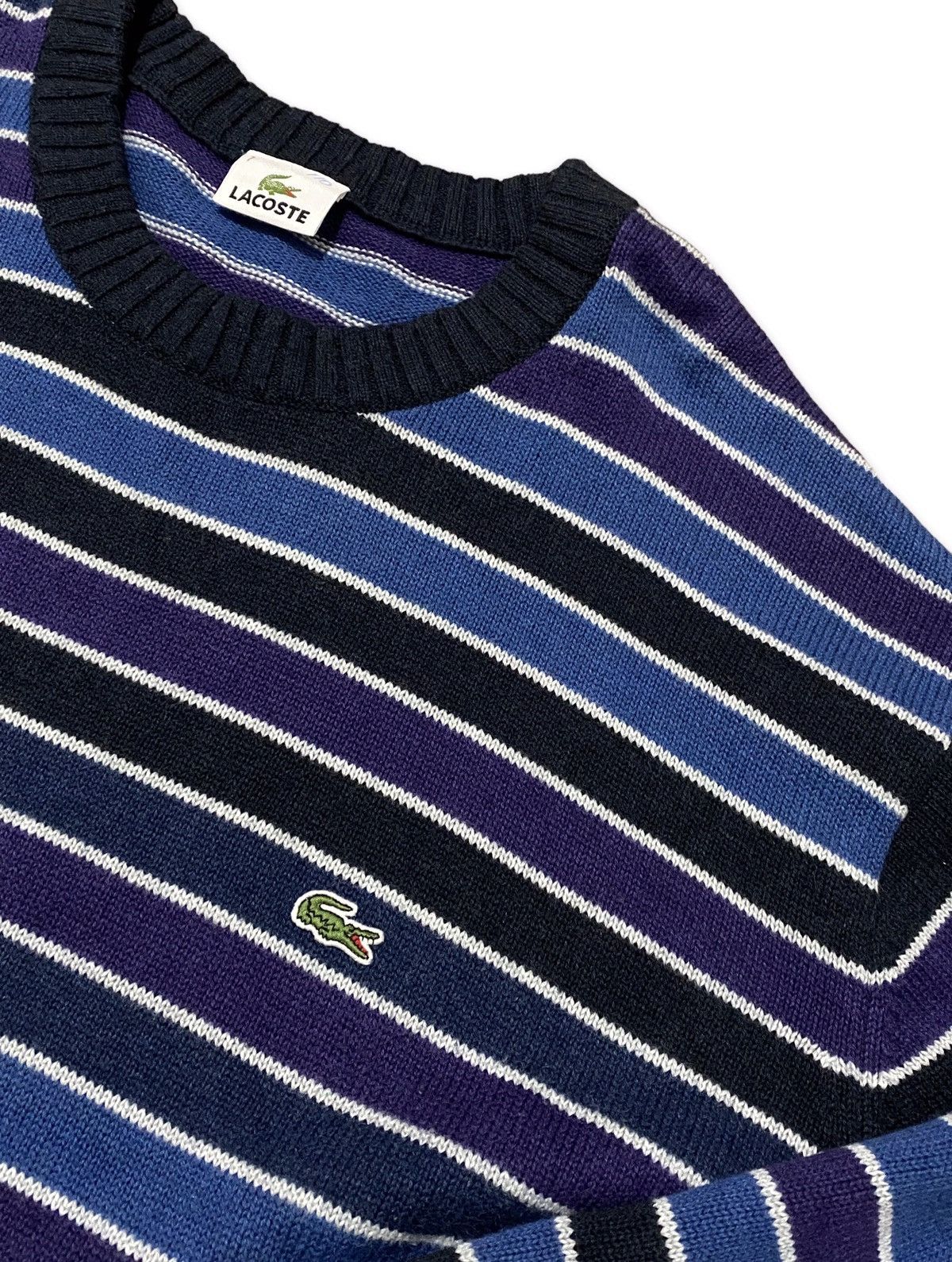 Lacoste Vintage Lacoste Striped Sweater Made In France Size US XXL / EU 58 / 5 - 3 Thumbnail