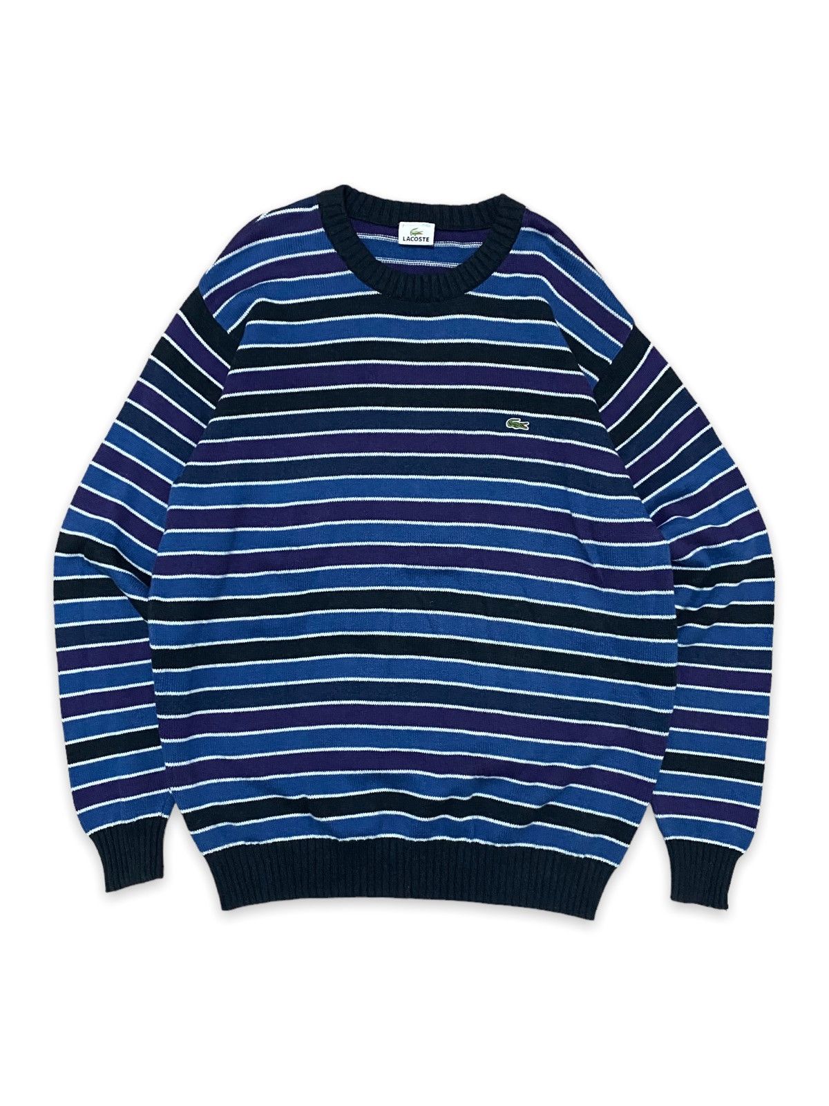 Lacoste Vintage Lacoste Striped Sweater Made In France Size US XXL / EU 58 / 5 - 1 Thumbnail