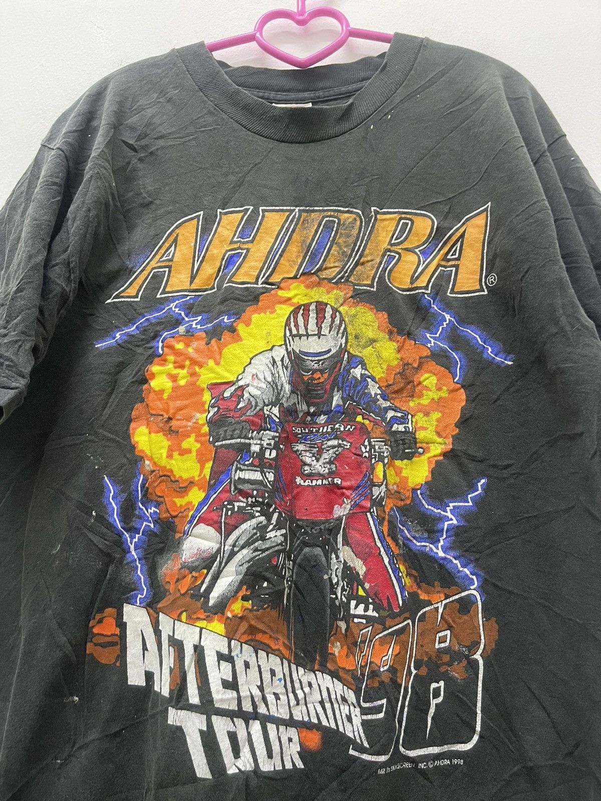 Band Tees Rare Vintage AHDRA Afterburner Tour 1998 Thunder Tee Size US M / EU 48-50 / 2 - 2 Thumbnail