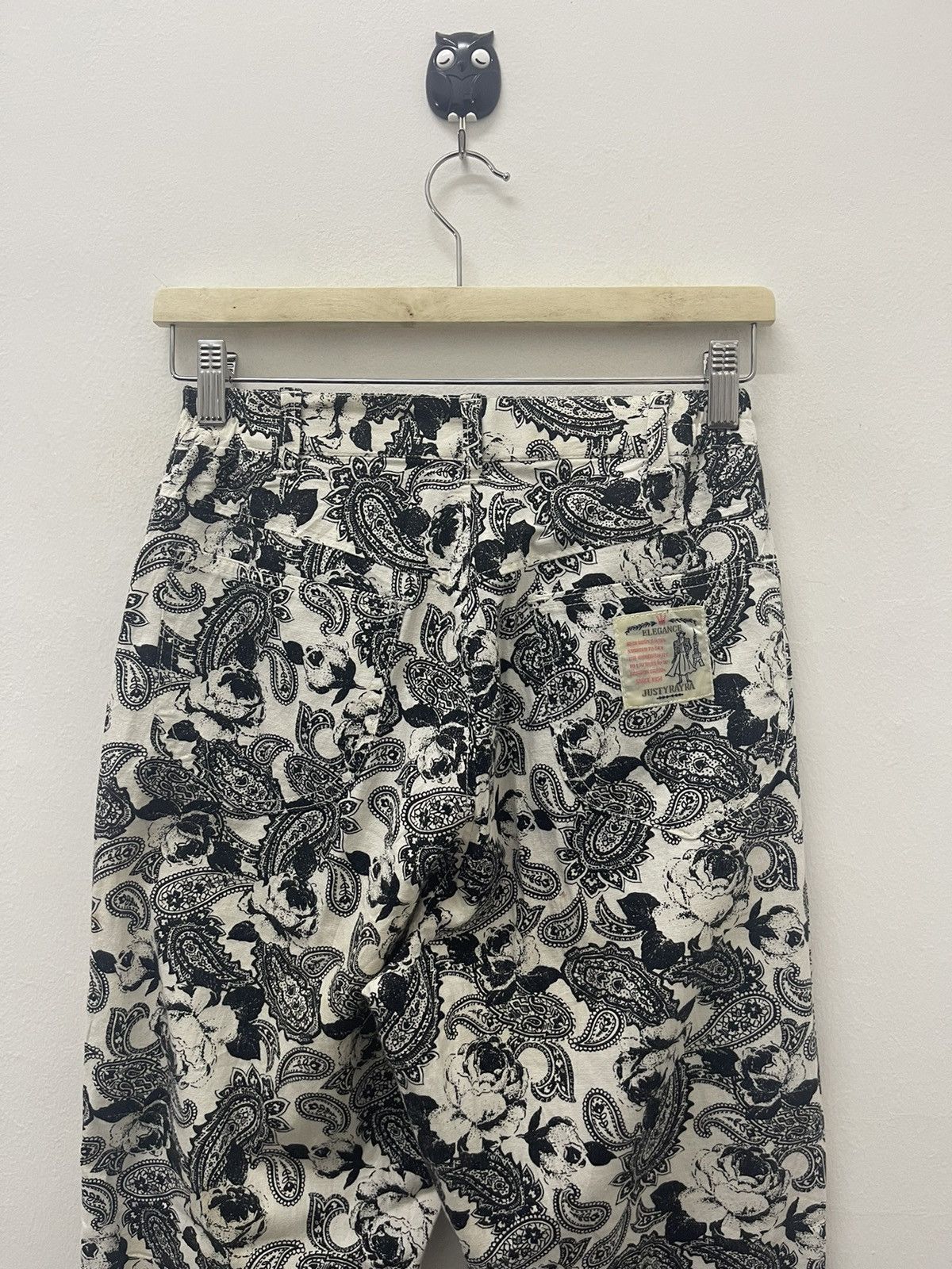 Japanese Brand Rare Vintage JUSTYRAYRA Cottton Hemp Paisley Roses All Over Size 28" / US 6 / IT 42 - 7 Thumbnail