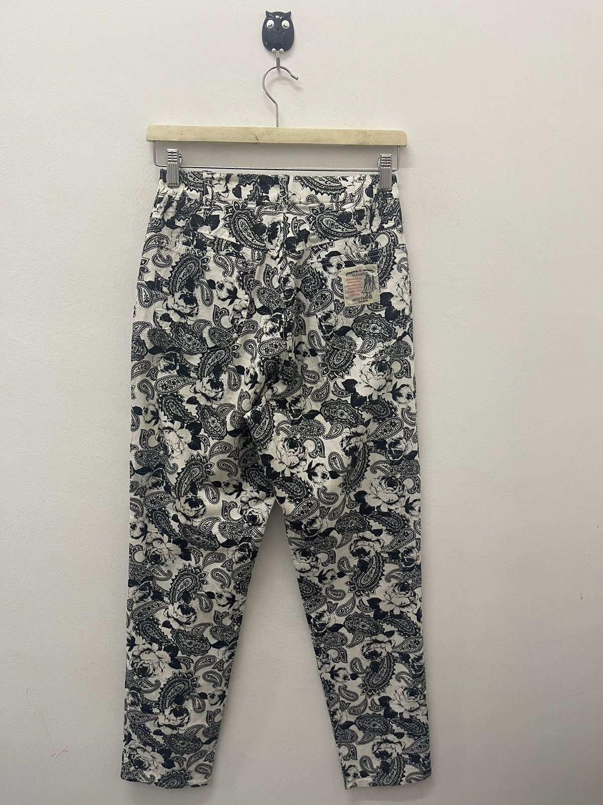 Japanese Brand Rare Vintage JUSTYRAYRA Cottton Hemp Paisley Roses All Over Size 28" / US 6 / IT 42 - 6 Thumbnail