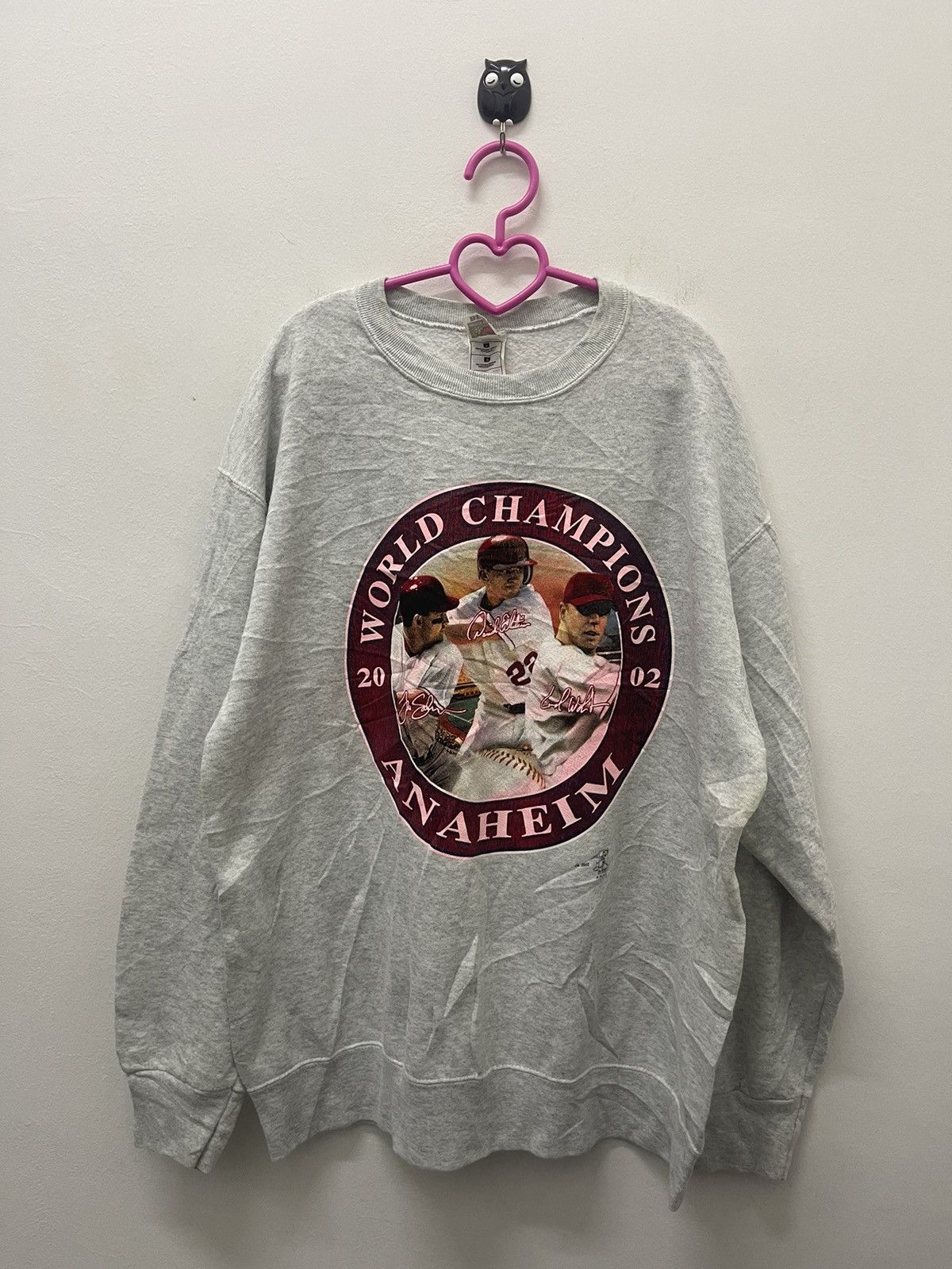 MLB Rare Vintage ANAHEIM 2002 World Champions MLBPA Sweatshirt Size US L / EU 52-54 / 3 - 1 Thumbnail
