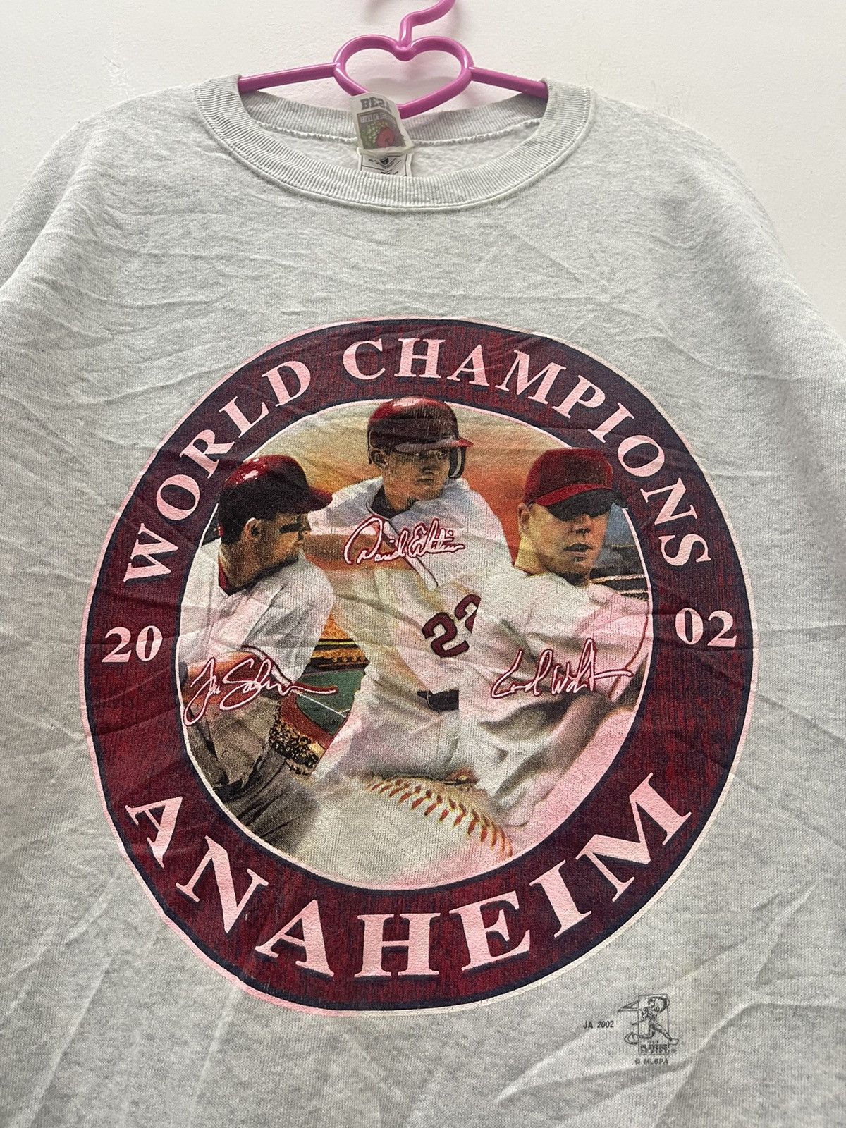 MLB Rare Vintage ANAHEIM 2002 World Champions MLBPA Sweatshirt Size US L / EU 52-54 / 3 - 2 Thumbnail