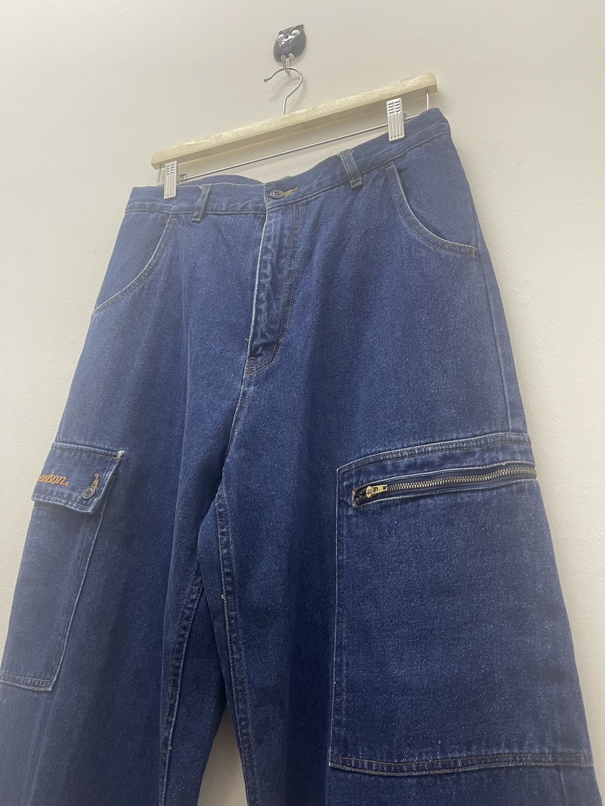 Harley Davidson Rare Vintage HARLEY DAVIDSON Motorcycle Zipper Baggy Style Size US 31 - 5 Thumbnail