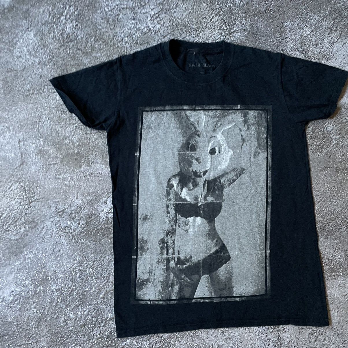 Vintage Vintage Y2K Graphic Tee Bunny Girl Print Faded Black Punk S Size US S / EU 44-46 / 1 - 4 Thumbnail