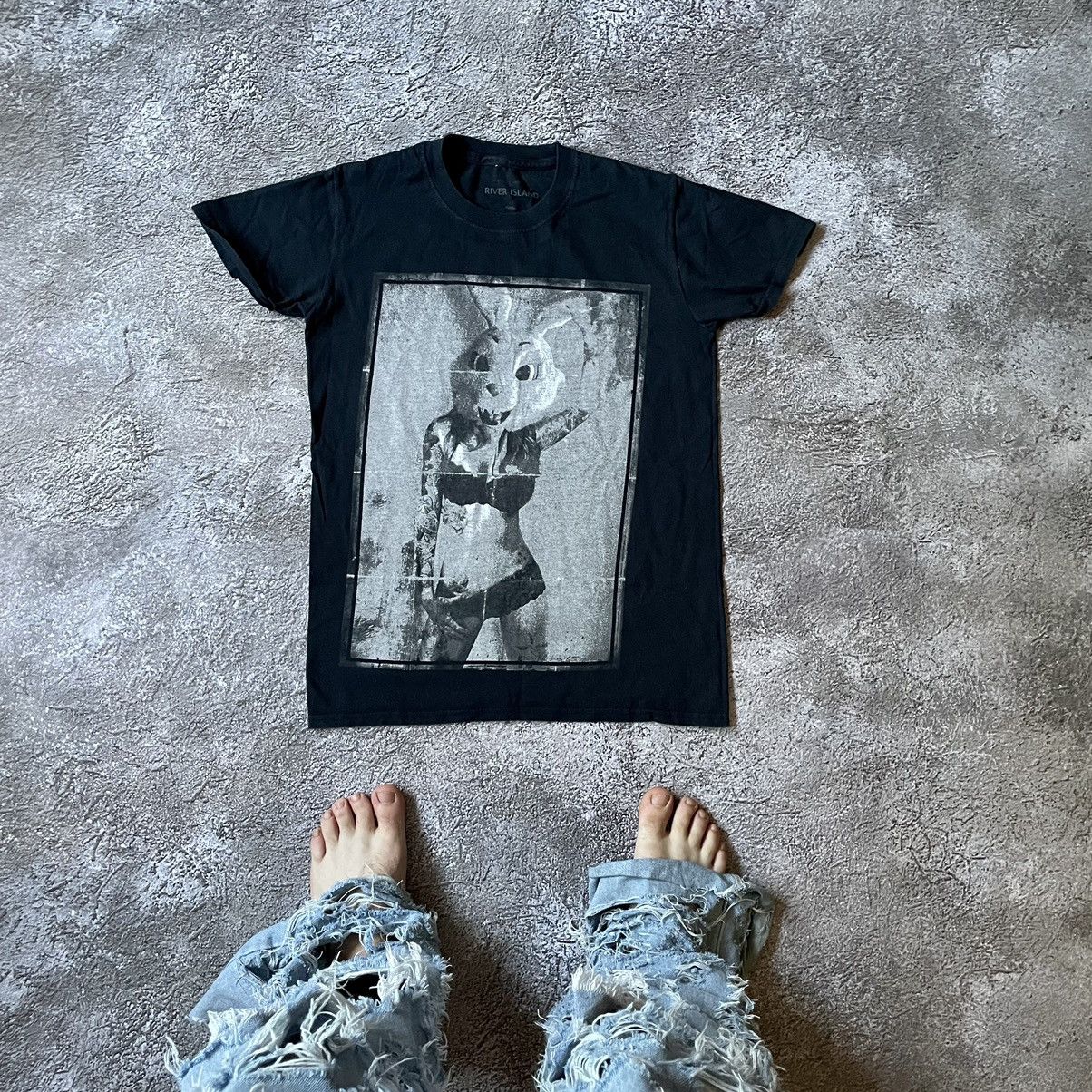 Vintage Vintage Y2K Graphic Tee Bunny Girl Print Faded Black Punk S Size US S / EU 44-46 / 1 - 1 Thumbnail