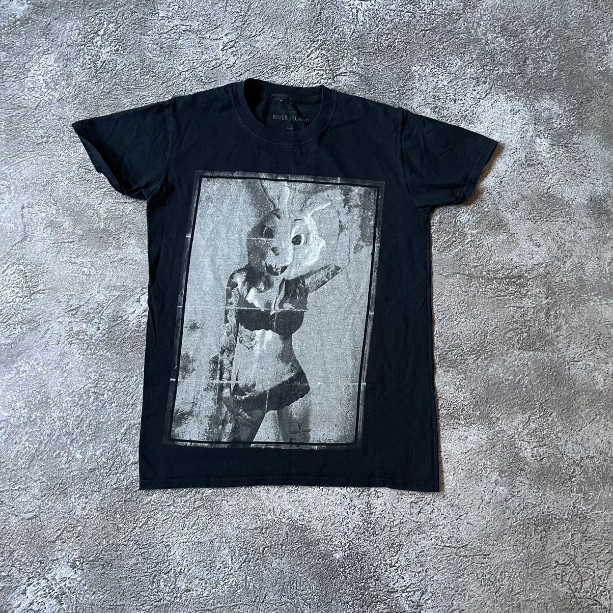 Vintage Vintage Y2K Graphic Tee Bunny Girl Print Faded Black Punk S Size US S / EU 44-46 / 1 - 2 Thumbnail