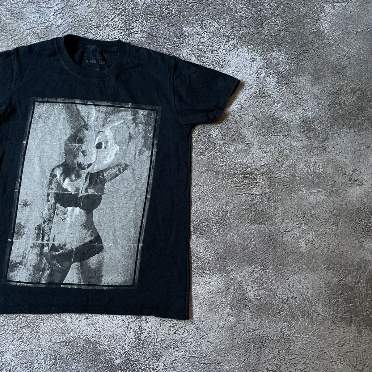 Vintage Vintage Y2K Graphic Tee Bunny Girl Print Faded Black Punk S Size US S / EU 44-46 / 1 - 3 Thumbnail