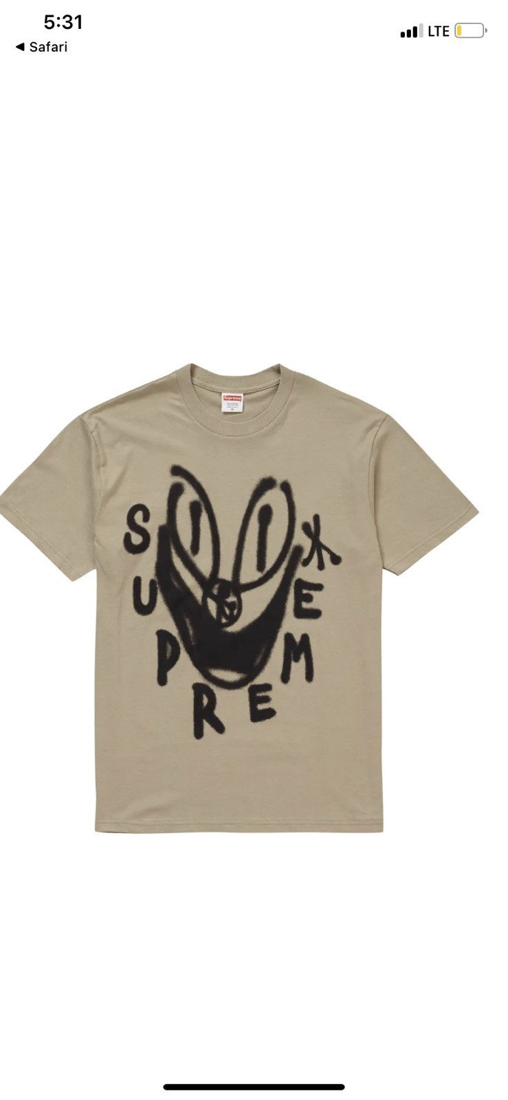 Supreme Smile Tee Clay Men's - FW18 - US