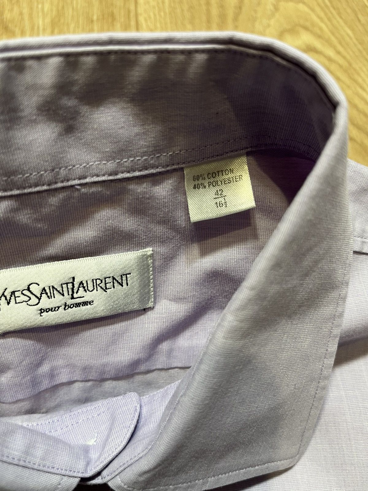 Vintage Vintage Yves Saint Laurent violet shirt Size US L / EU 52-54 / 3 - 6 Thumbnail