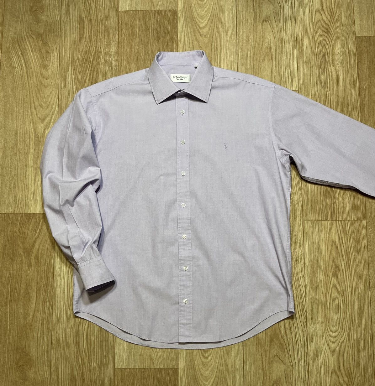 Vintage Vintage Yves Saint Laurent violet shirt Size US L / EU 52-54 / 3 - 1 Thumbnail