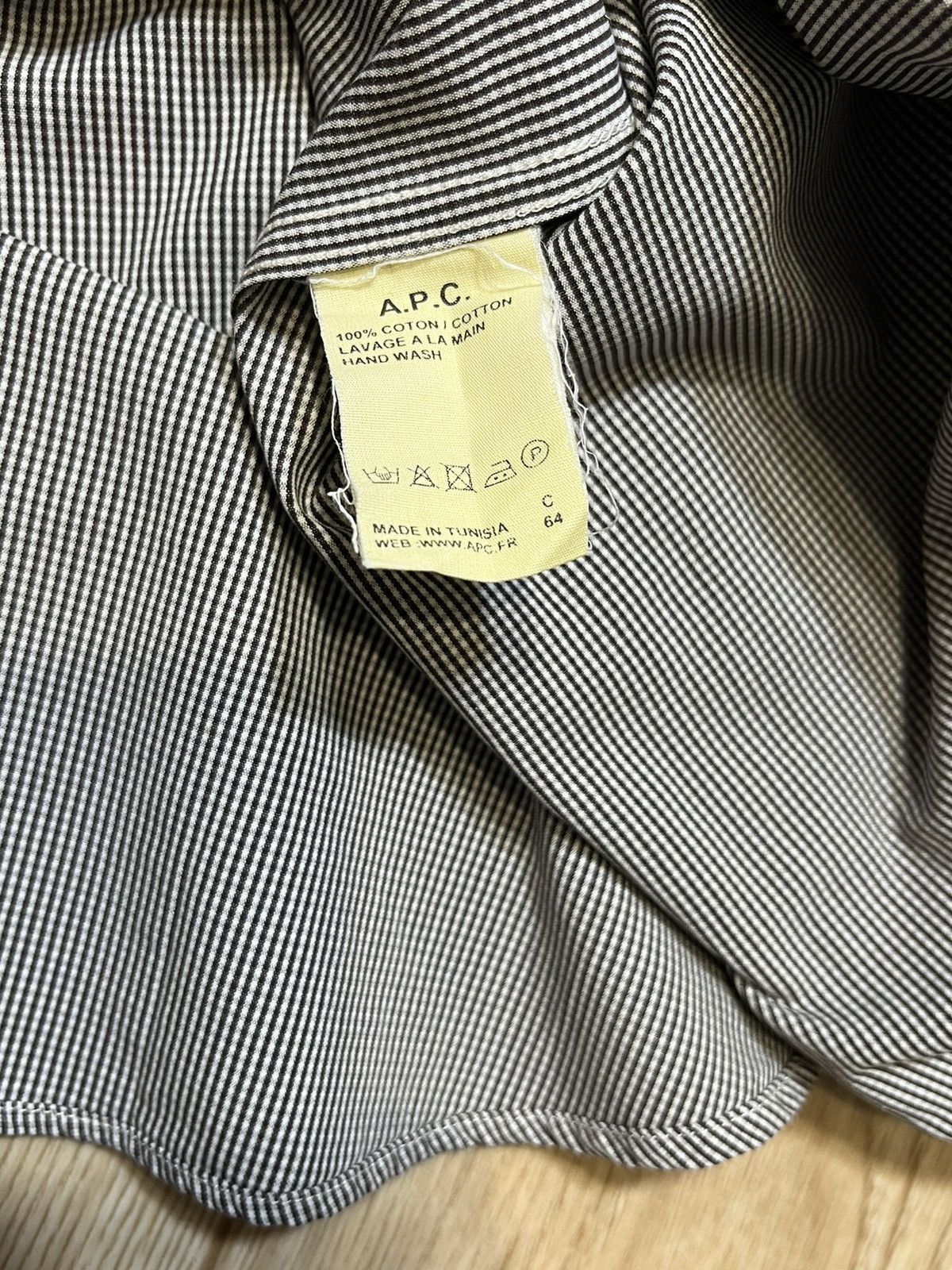 A.P.C. × Vintage A.P.C Rue Madame Paris With Removable Collar Shirt Size US S / EU 44-46 / 1 - 7 Thumbnail