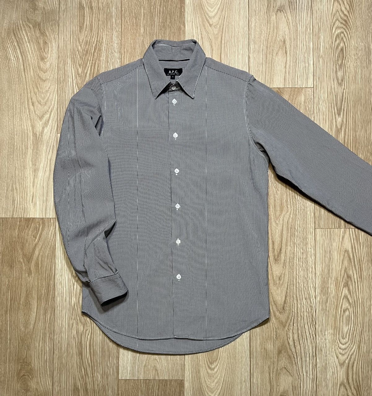 A.P.C. × Vintage A.P.C Rue Madame Paris With Removable Collar Shirt Size US S / EU 44-46 / 1 - 3 Thumbnail