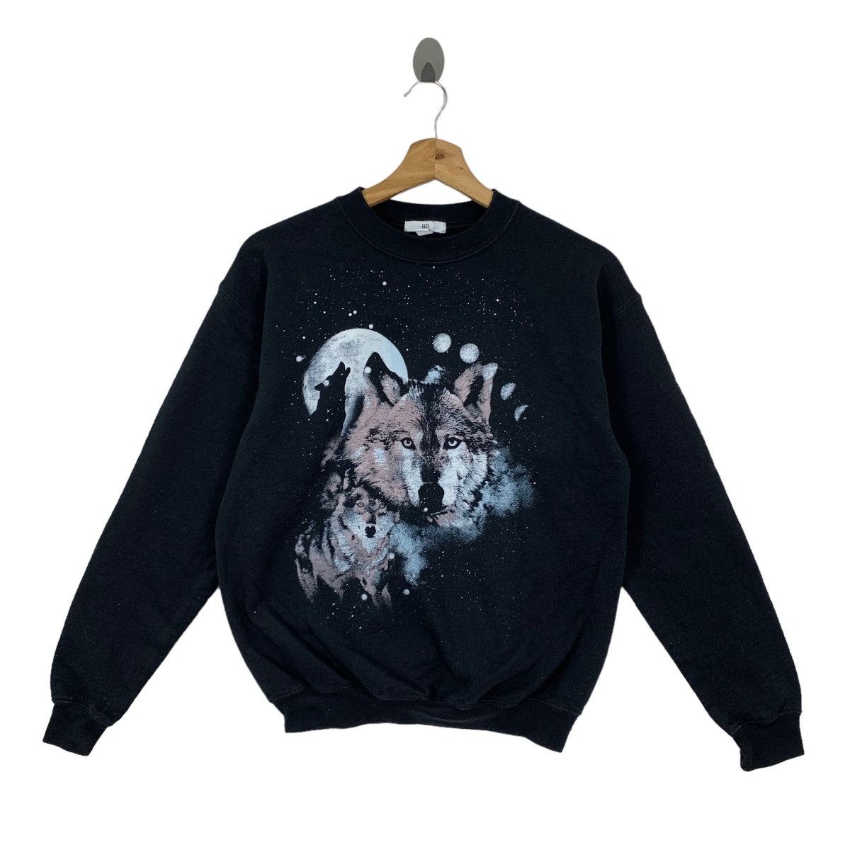 Habitat × Vintage Vintage Wolf In The Dark Pullover Jumpers Crewneck Size US XS / EU 42 / 0 - 1 Thumbnail