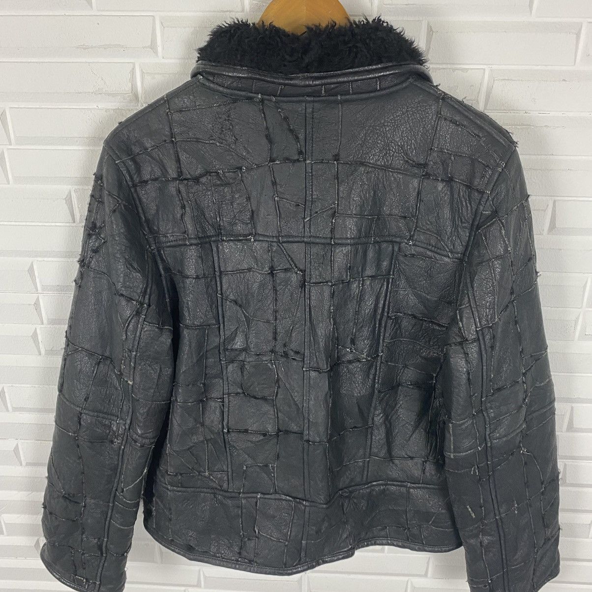 Japanese Brand JAPANESE BRAND PATCHWORK CROPPED LEATHER JACKET Size US M / EU 48-50 / 2 - 9 Thumbnail