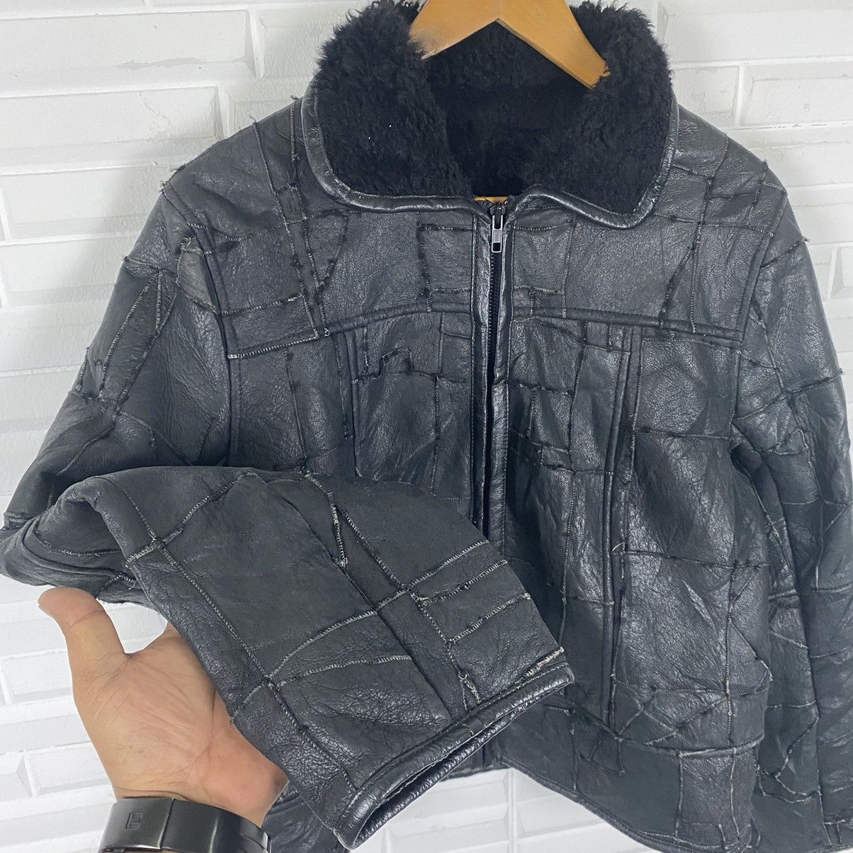 Japanese Brand JAPANESE BRAND PATCHWORK CROPPED LEATHER JACKET Size US M / EU 48-50 / 2 - 7 Thumbnail