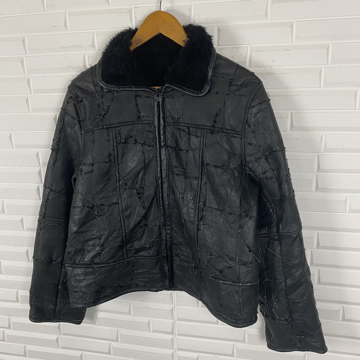 Japanese Brand JAPANESE BRAND PATCHWORK CROPPED LEATHER JACKET Size US M / EU 48-50 / 2 - 3 Thumbnail