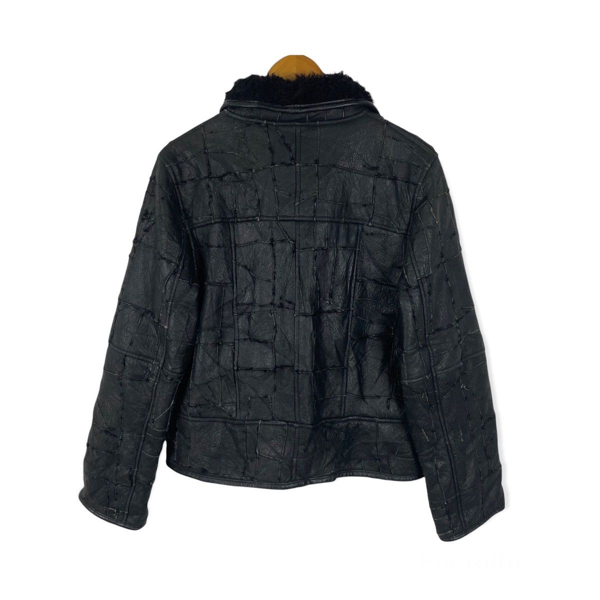 Japanese Brand JAPANESE BRAND PATCHWORK CROPPED LEATHER JACKET Size US M / EU 48-50 / 2 - 2 Thumbnail