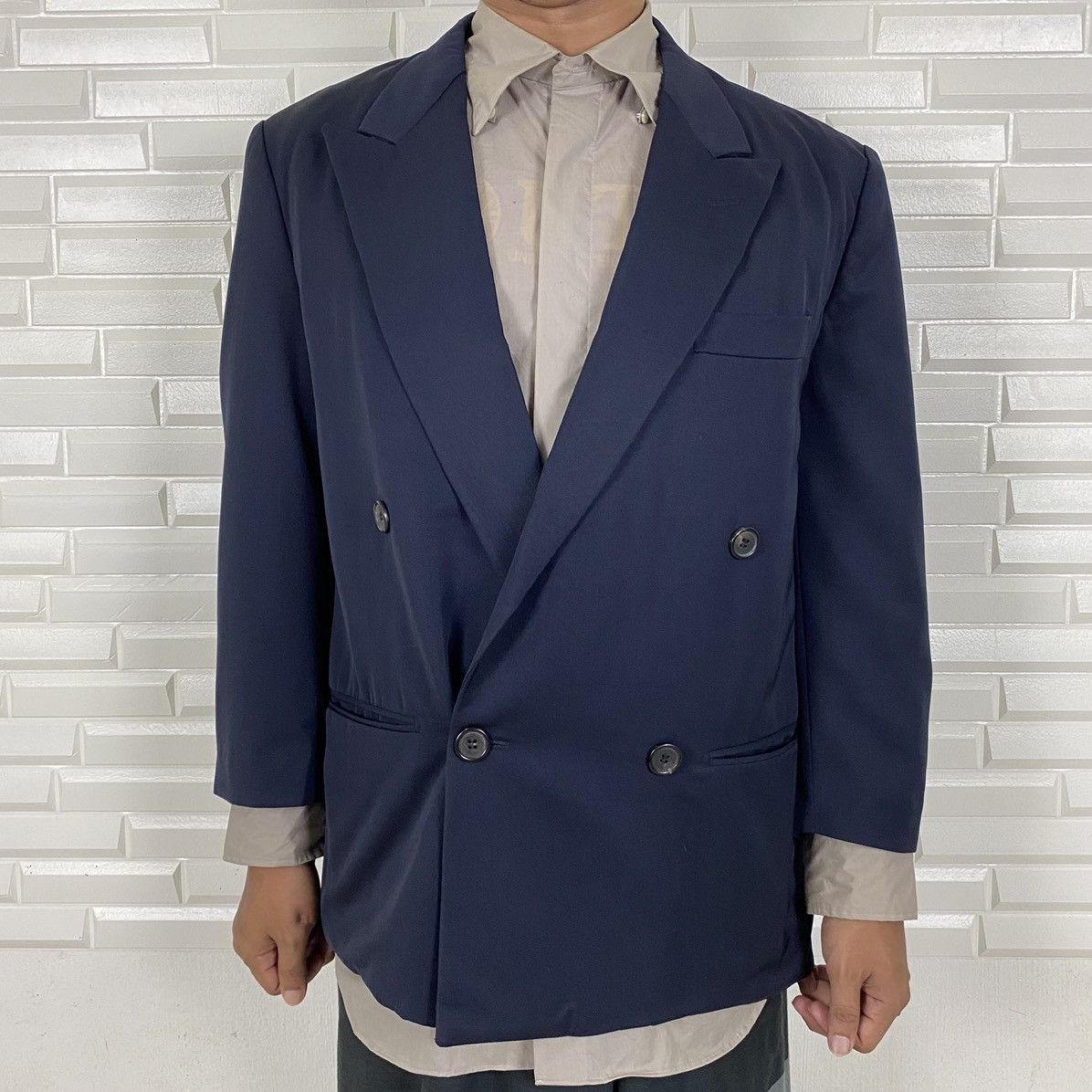 Yohji Yamamoto Y's for men double breast blazer jacket Size US M / EU 48-50 / 2 - 12 Thumbnail