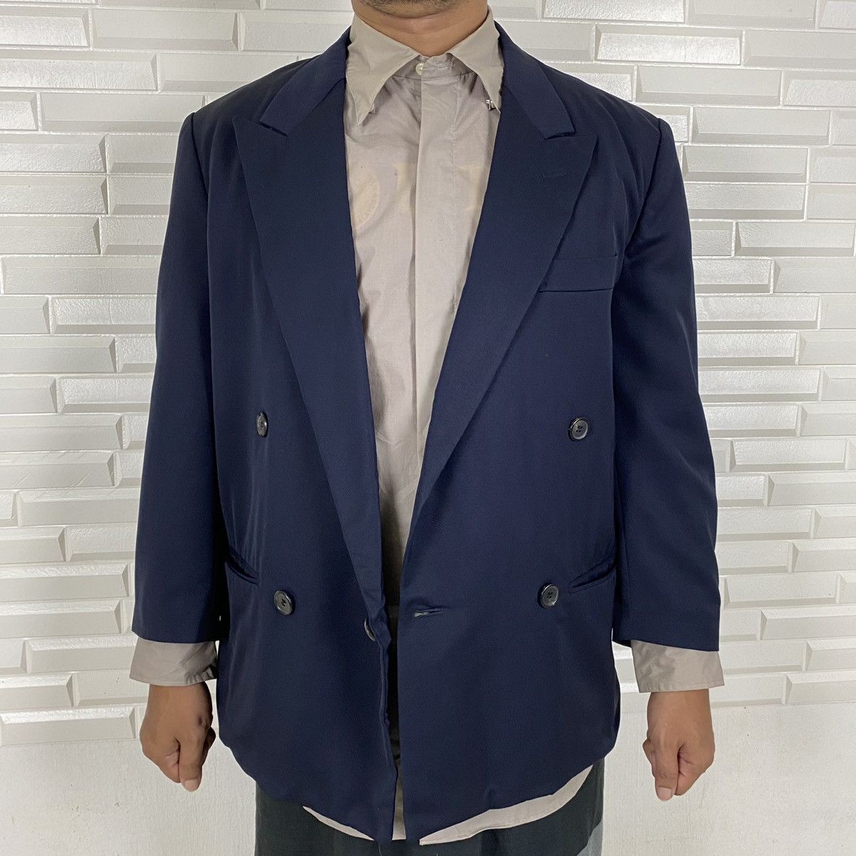 Yohji Yamamoto Y's for men double breast blazer jacket Size US M / EU 48-50 / 2 - 10 Thumbnail