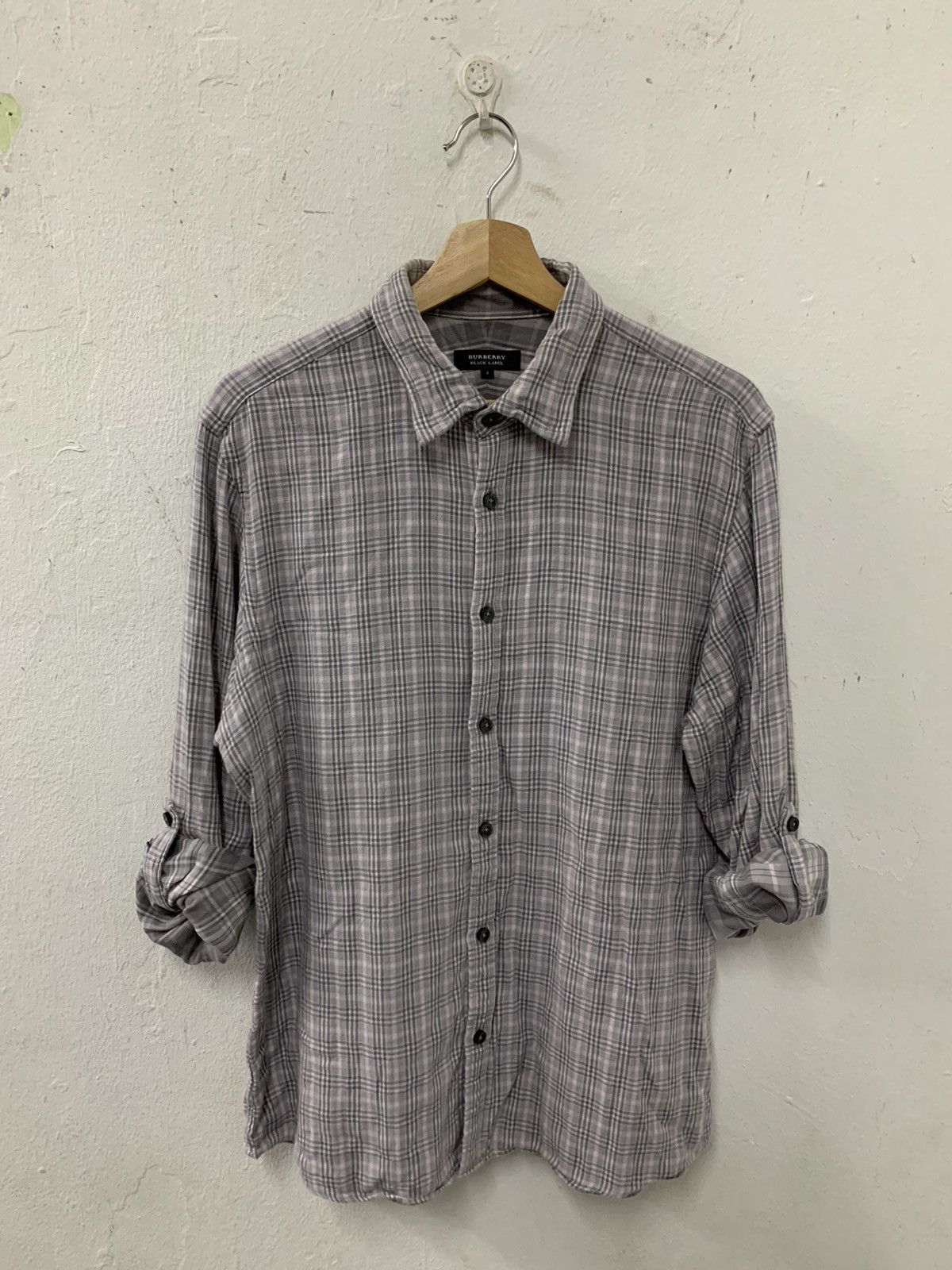 Burberry Burberry Black Label Linen Long Sleeve Shirt Size US M / EU 48-50 / 2 - 2 Thumbnail