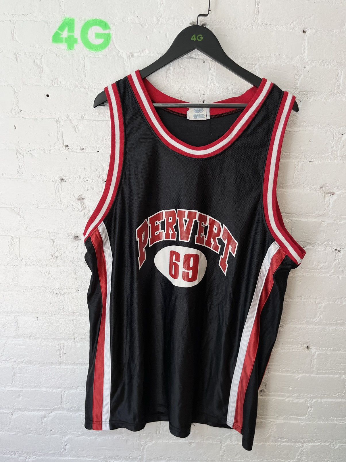 Pervert Vintage 90s PERVERT Jersey Pornstar 69 Shirt Size US XL / EU 56 / 4 - 1 Thumbnail