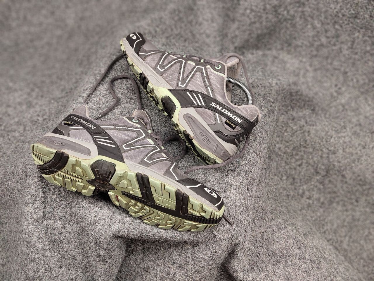 Salomon × Vintage Rare Vintage Salomon Caliber GoreTex Gray SCS Trail Sneakers Size US 7.5 / EU 40-41 - 3 Thumbnail