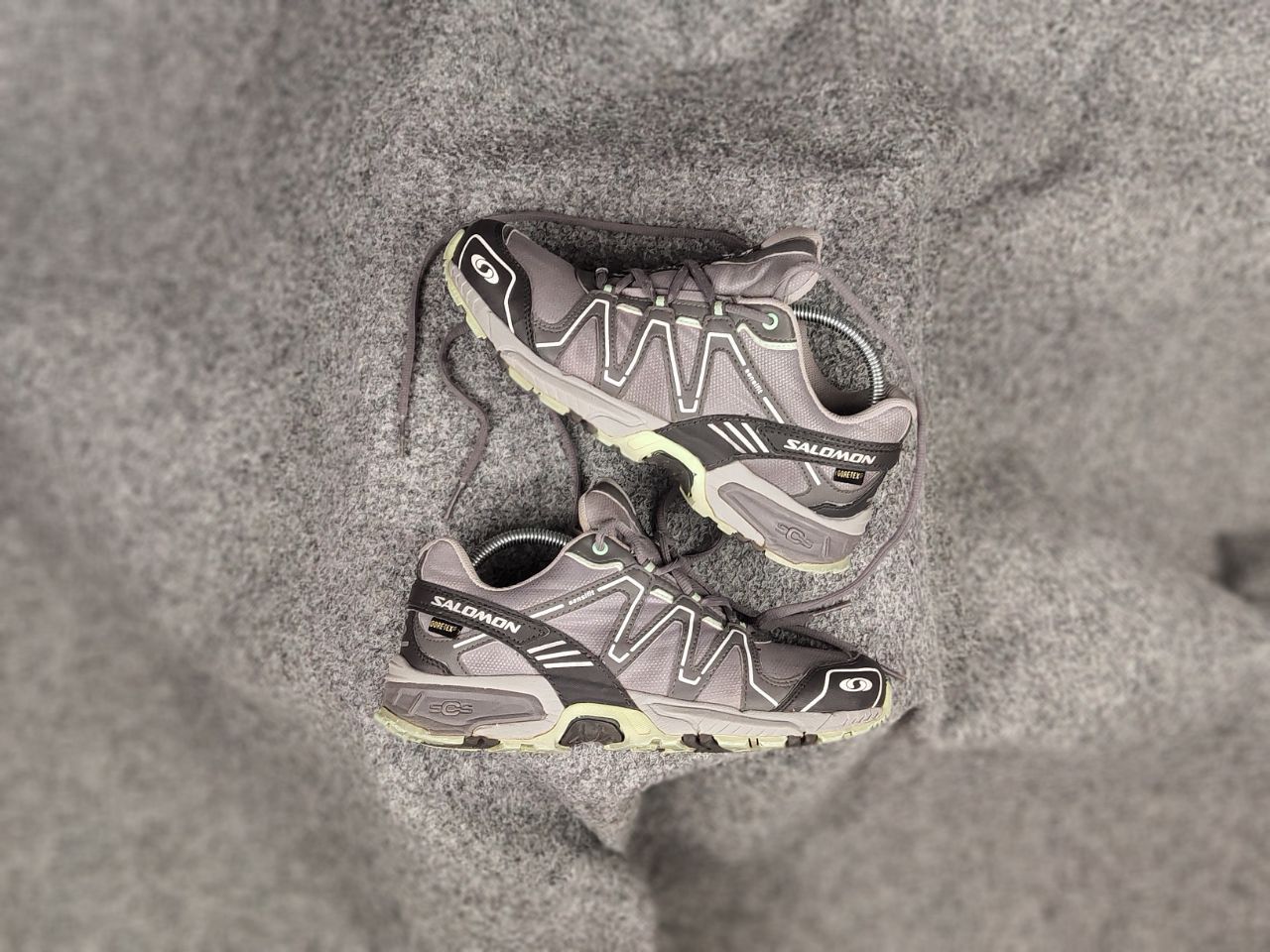 Salomon × Vintage Rare Vintage Salomon Caliber GoreTex Gray SCS Trail Sneakers Size US 7.5 / EU 40-41 - 1 Thumbnail