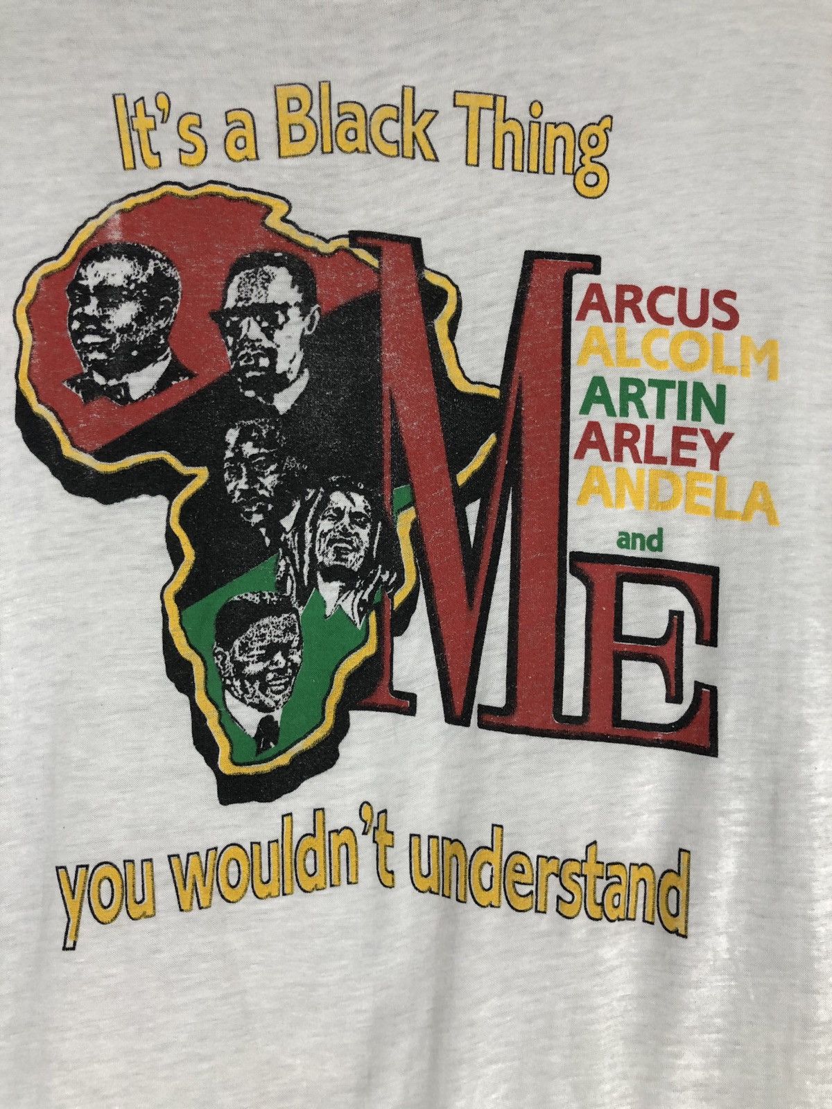 Bob Marley Vtg Marcus Malcolm Martin Marley Mandela & Me Black History Size US L / EU 52-54 / 3 - 3 Thumbnail