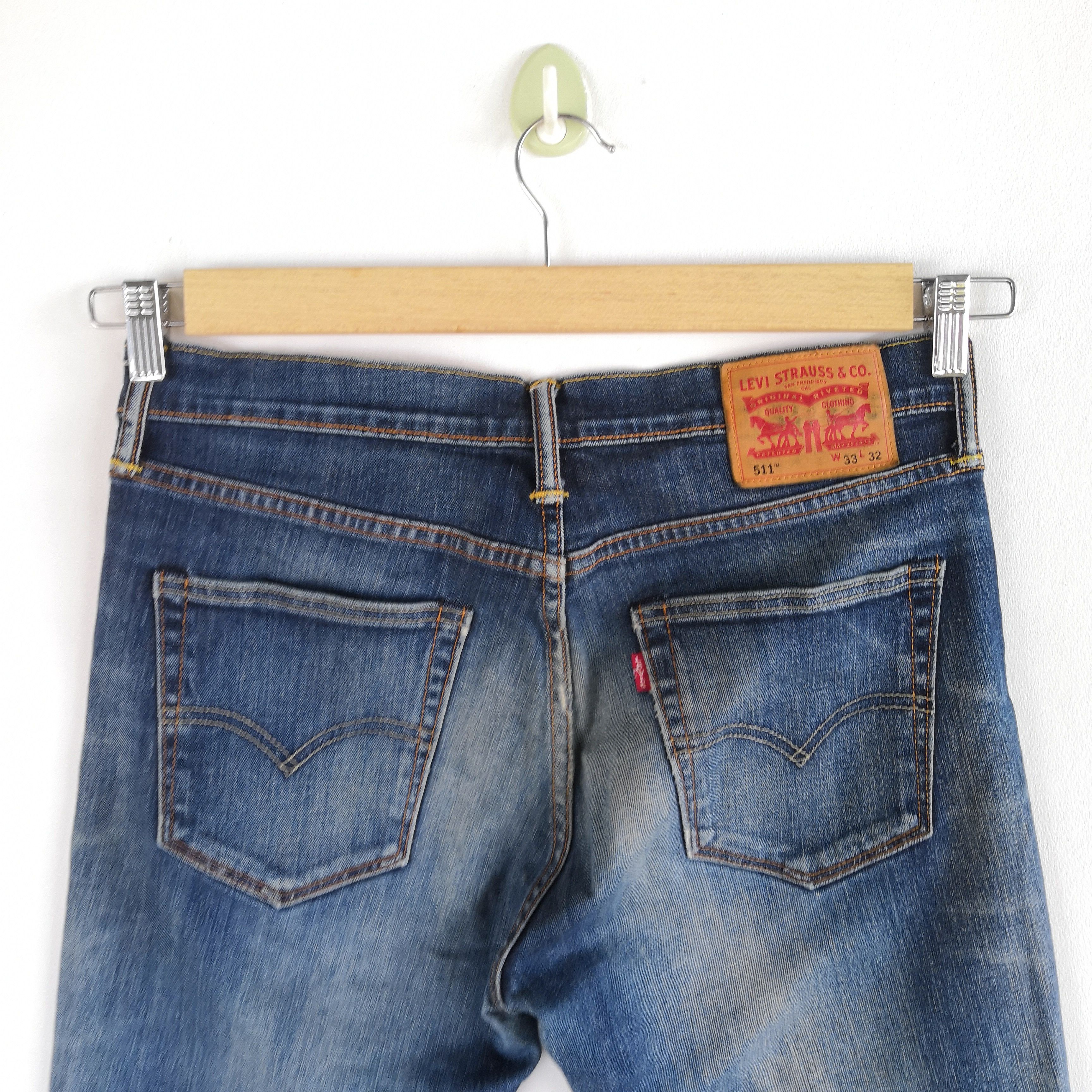 Levi's Vintage LVC Y2K Levis Distressed Jeans Levi's Faded Denim Size US 32 / EU 48 - 6 Thumbnail