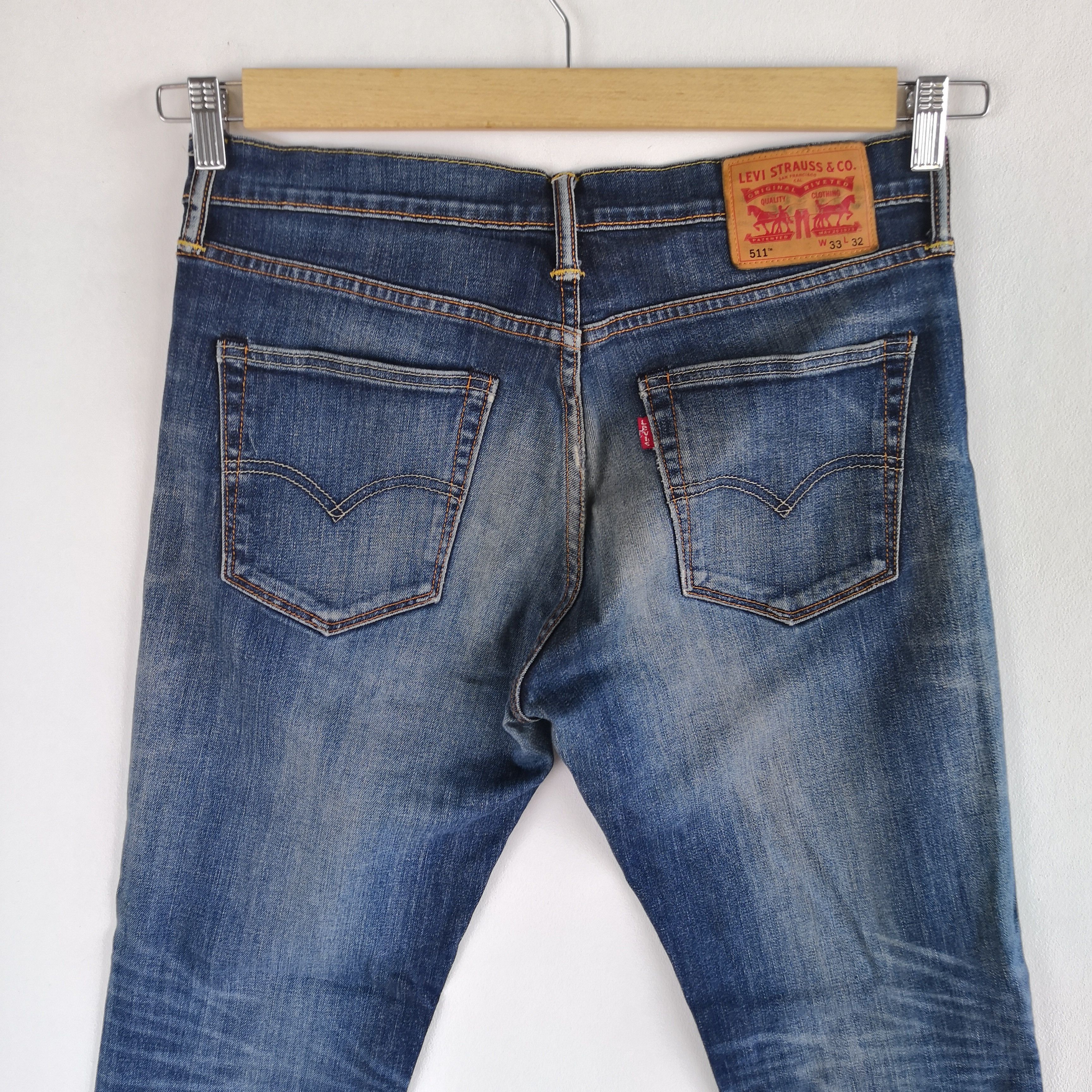 Levi's Vintage LVC Y2K Levis Distressed Jeans Levi's Faded Denim Size US 32 / EU 48 - 7 Thumbnail